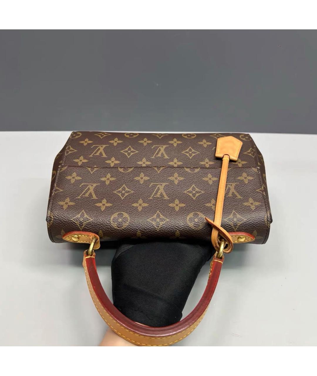 LOUIS VUITTON Коричневая сумка с короткими ручками из канвы, фото 6