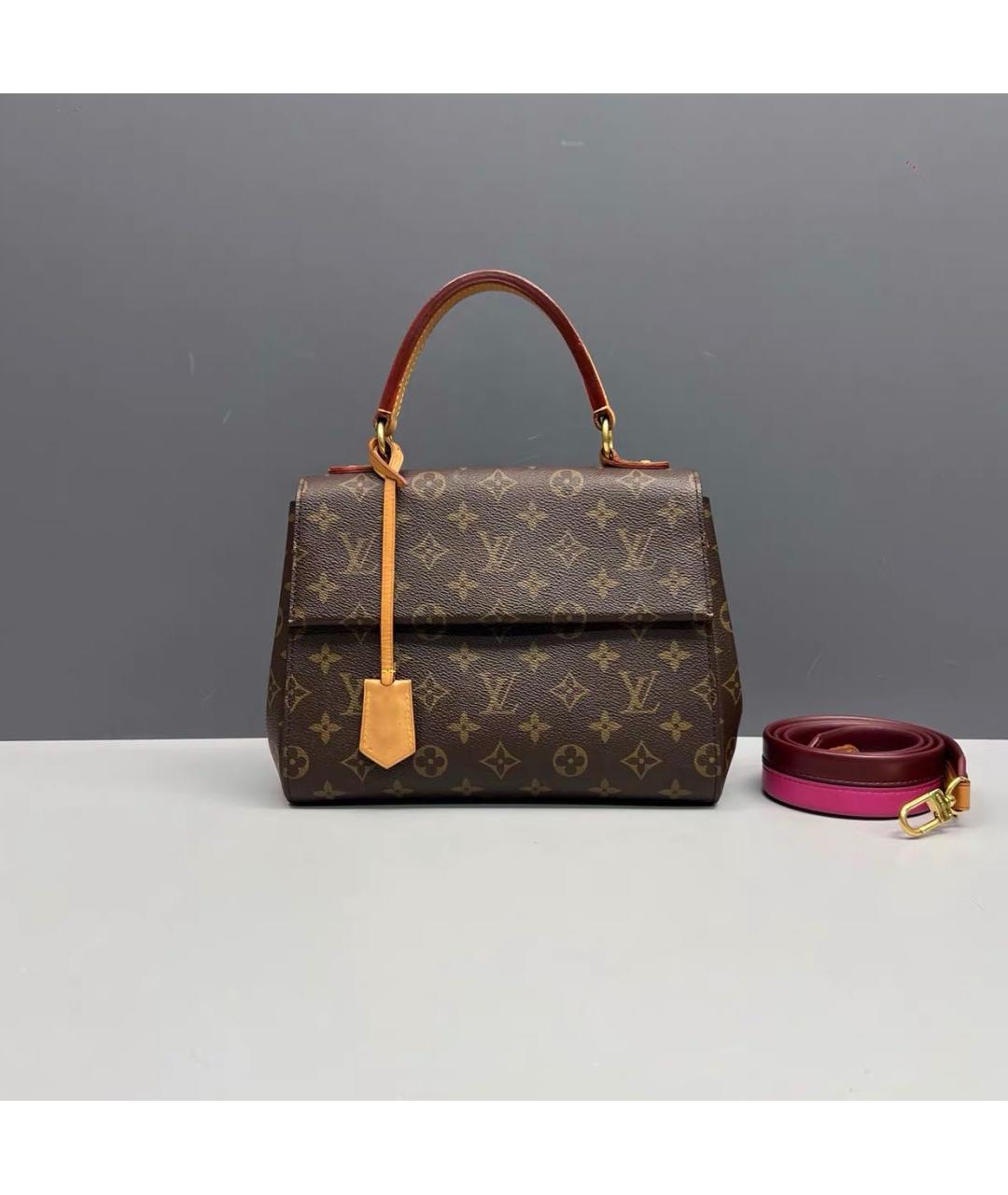 LOUIS VUITTON Коричневая сумка с короткими ручками из канвы, фото 9