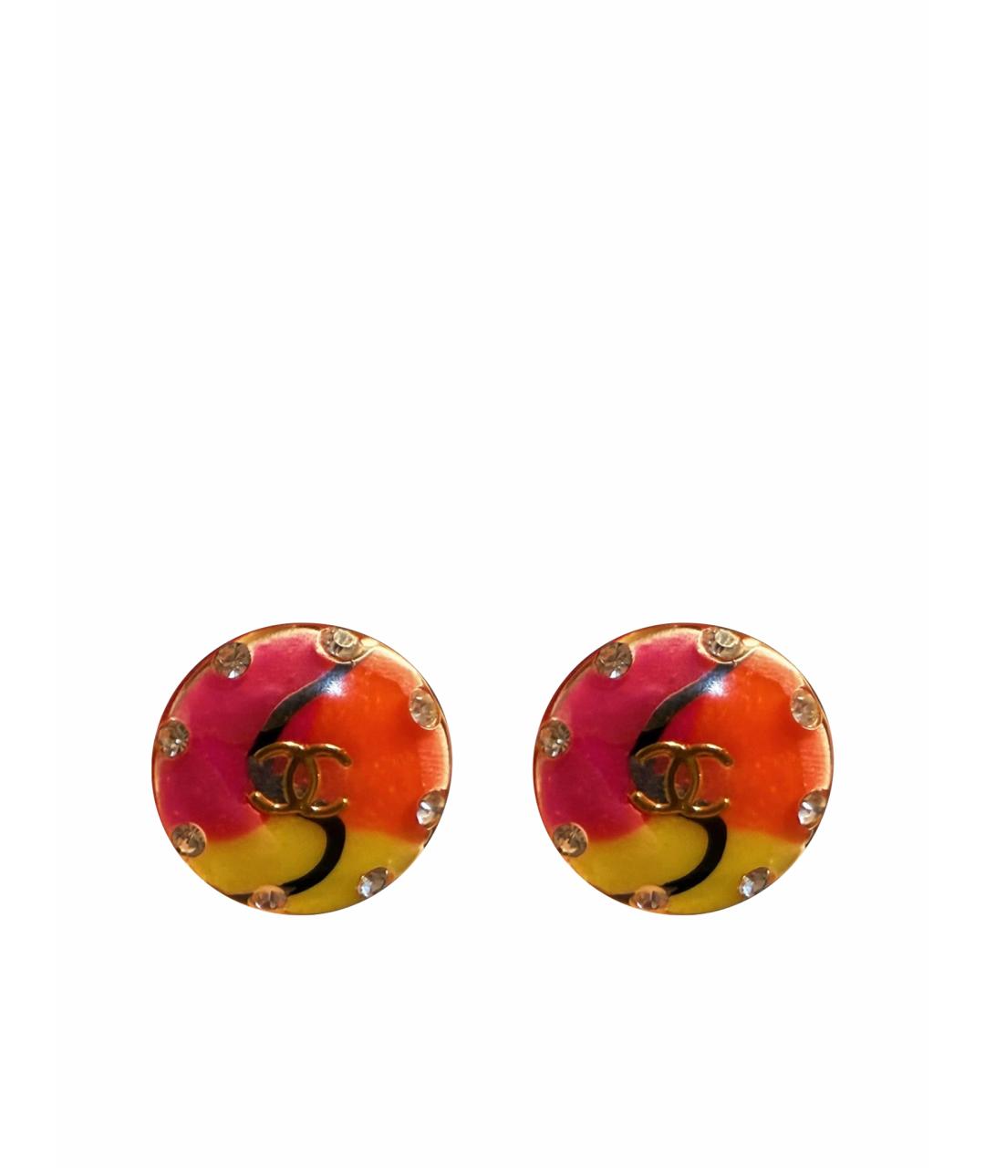 CHANEL Мульти пластиковые серьги, фото 1
