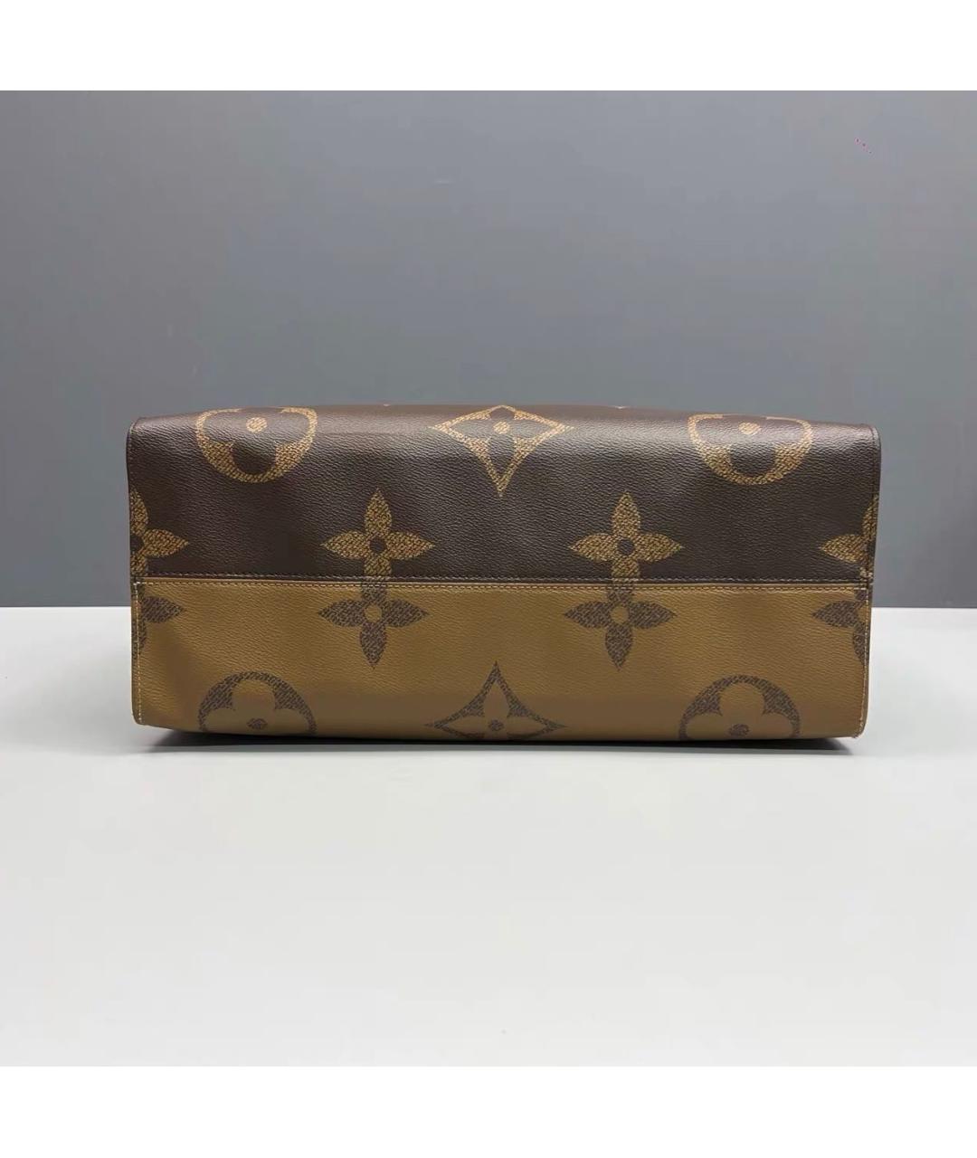 LOUIS VUITTON Коричневая сумка тоут из канвы, фото 5