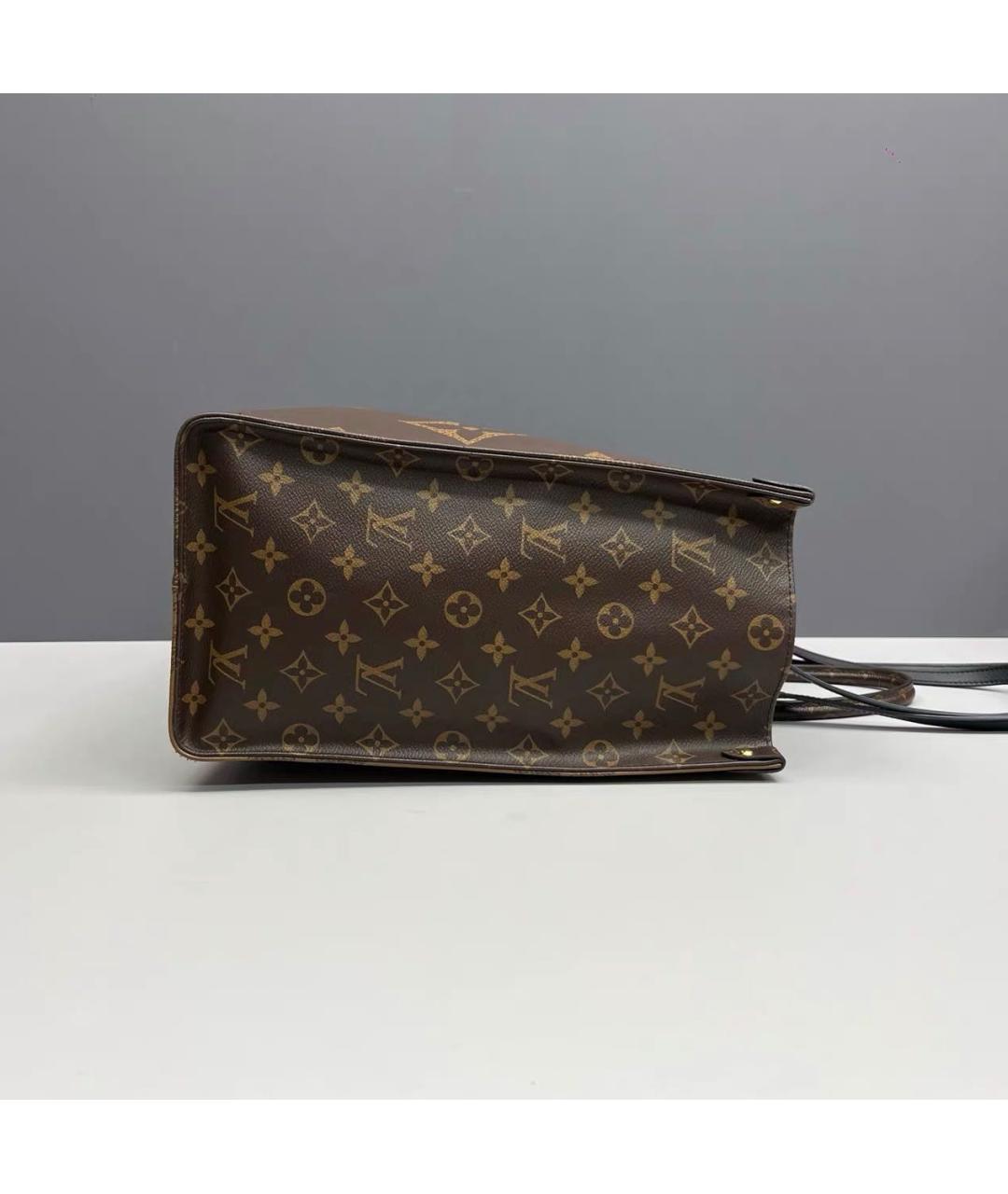 LOUIS VUITTON Коричневая сумка тоут из канвы, фото 4