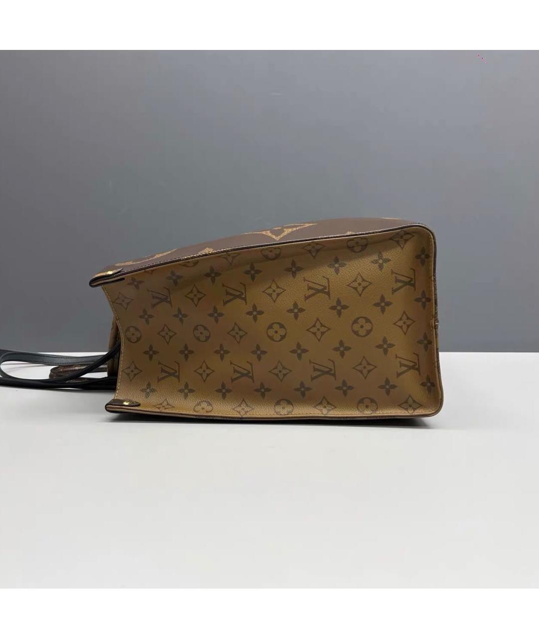 LOUIS VUITTON Коричневая сумка тоут из канвы, фото 3