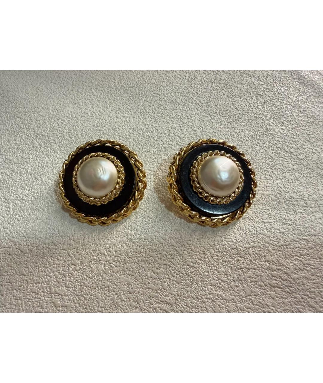 CHANEL Черные жемчужные серьги, фото 2