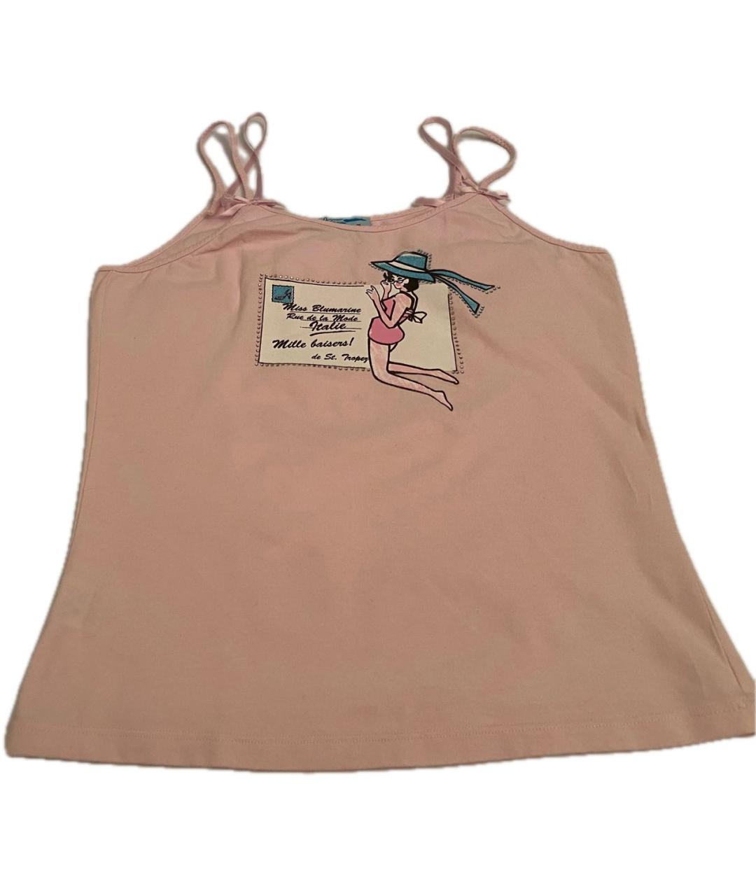 MISS BLUMARINE Розовый хлопковый комплект, фото 2