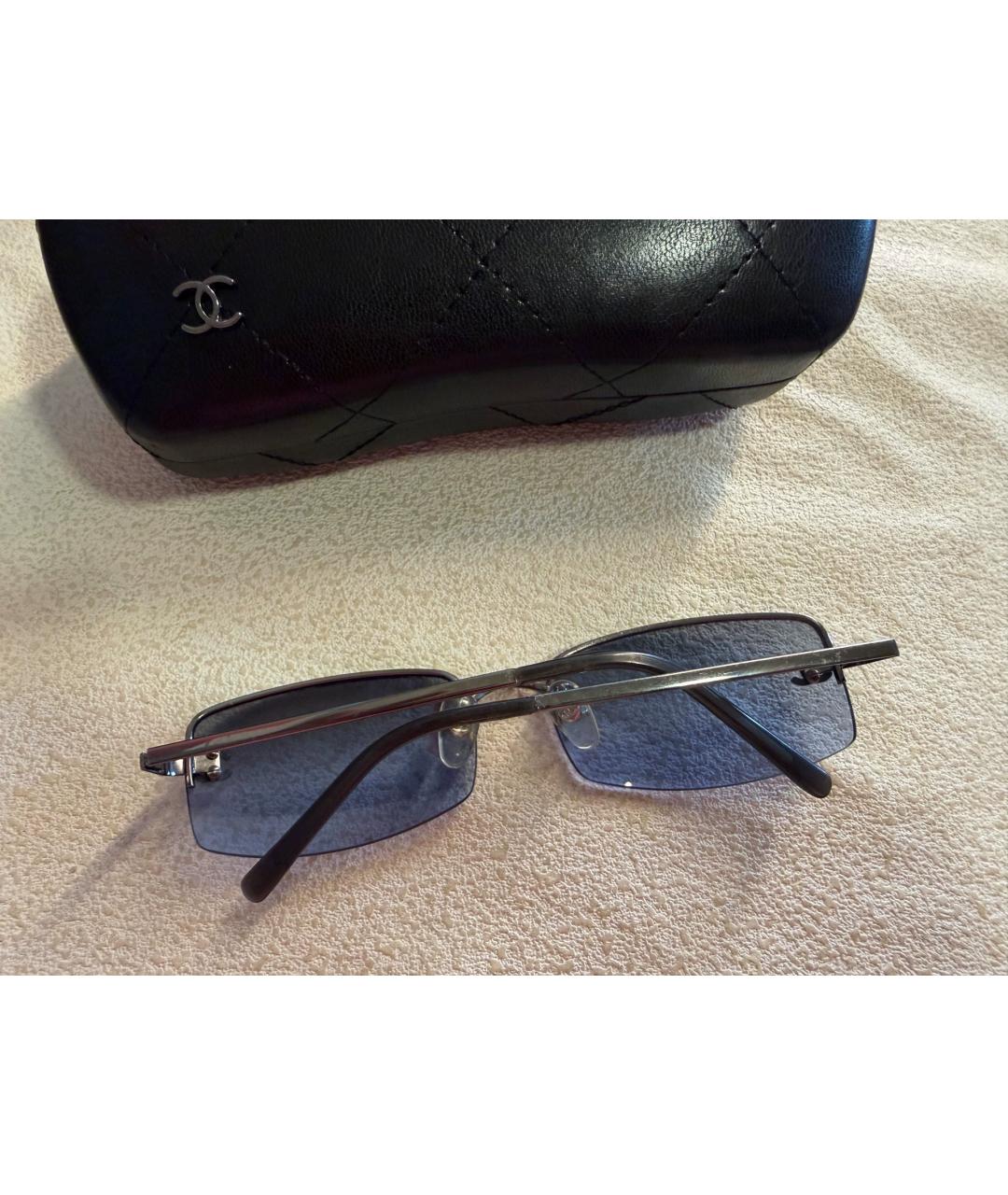 CHANEL Голубые пластиковые солнцезащитные очки, фото 4