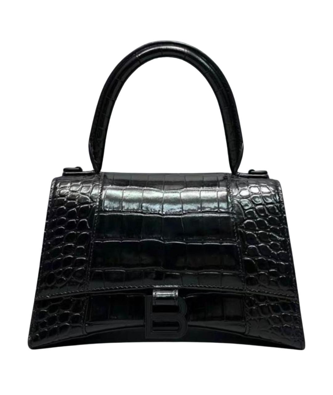 BALENCIAGA Черная кожаная сумка через плечо, фото 1