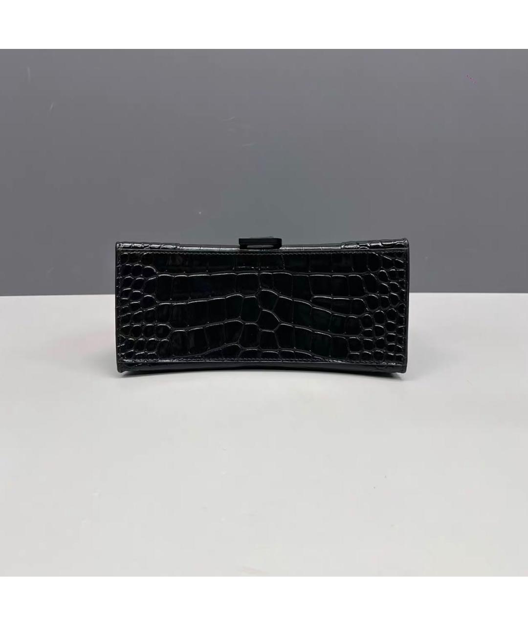 BALENCIAGA Черная кожаная сумка через плечо, фото 4