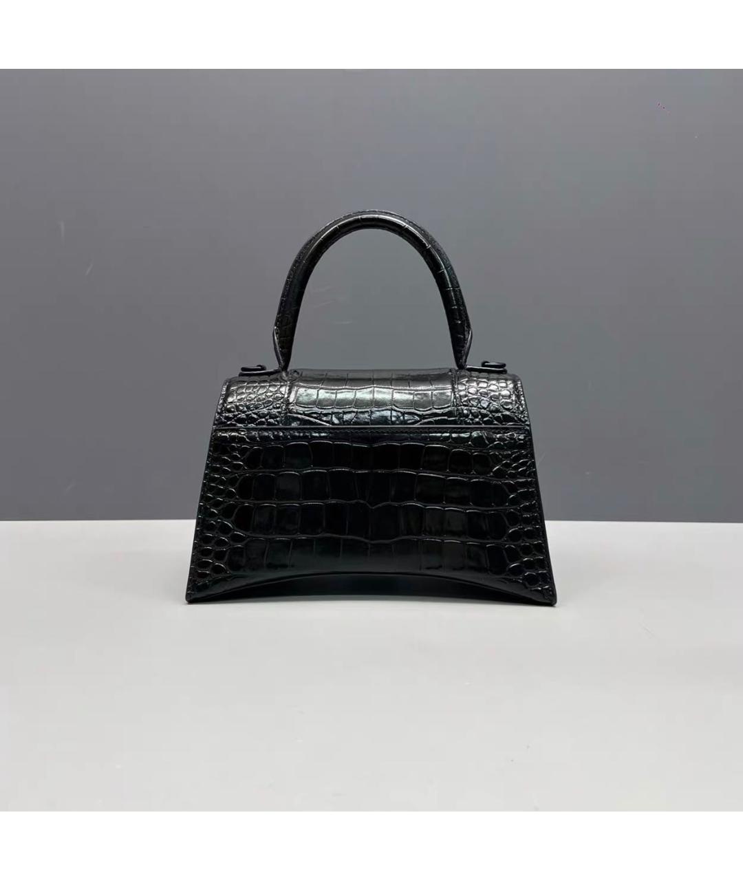 BALENCIAGA Черная кожаная сумка через плечо, фото 2