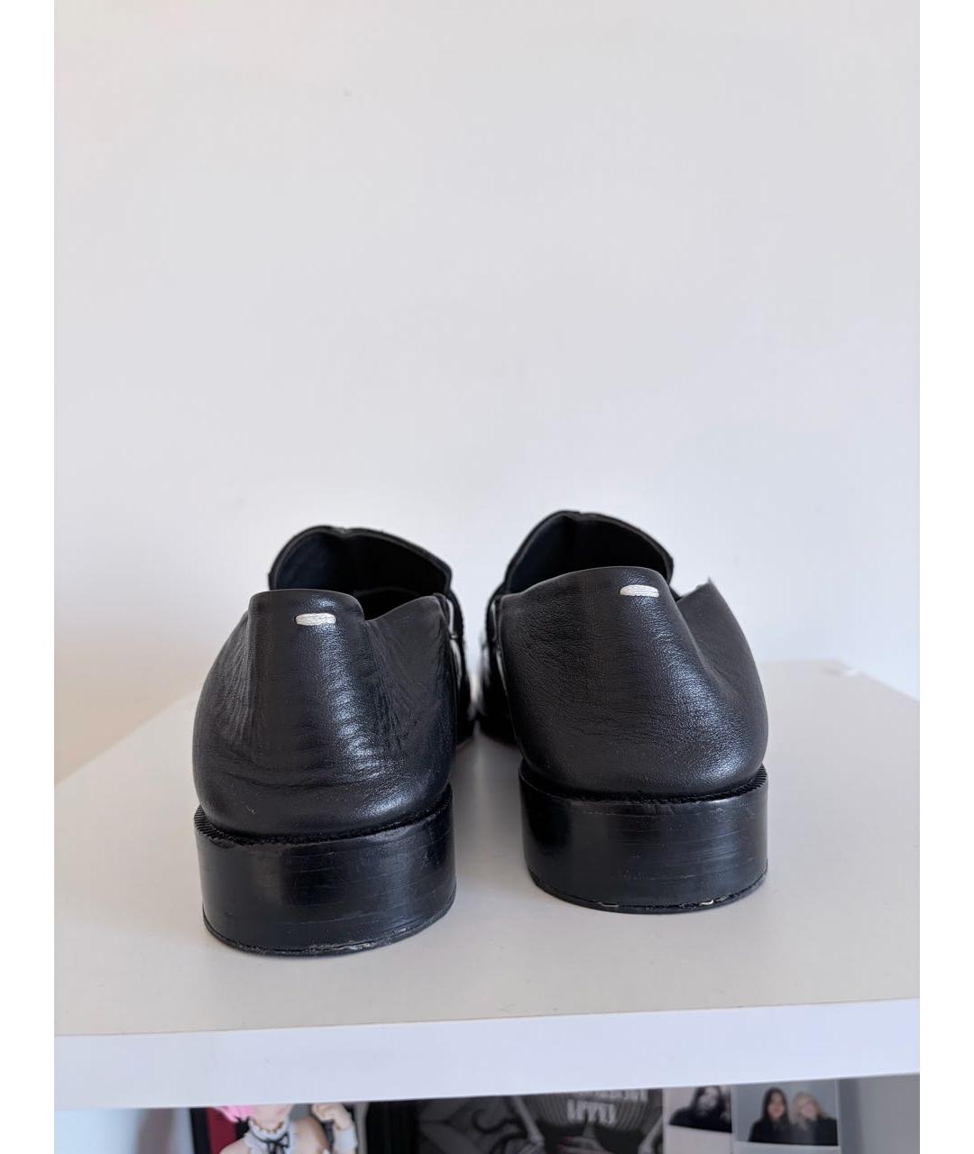 MAISON MARGIELA Черные кожаные лоферы, фото 3