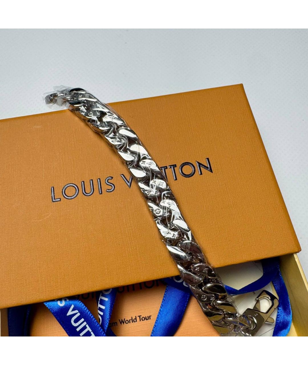 LOUIS VUITTON Серебряный металлический браслет, фото 2