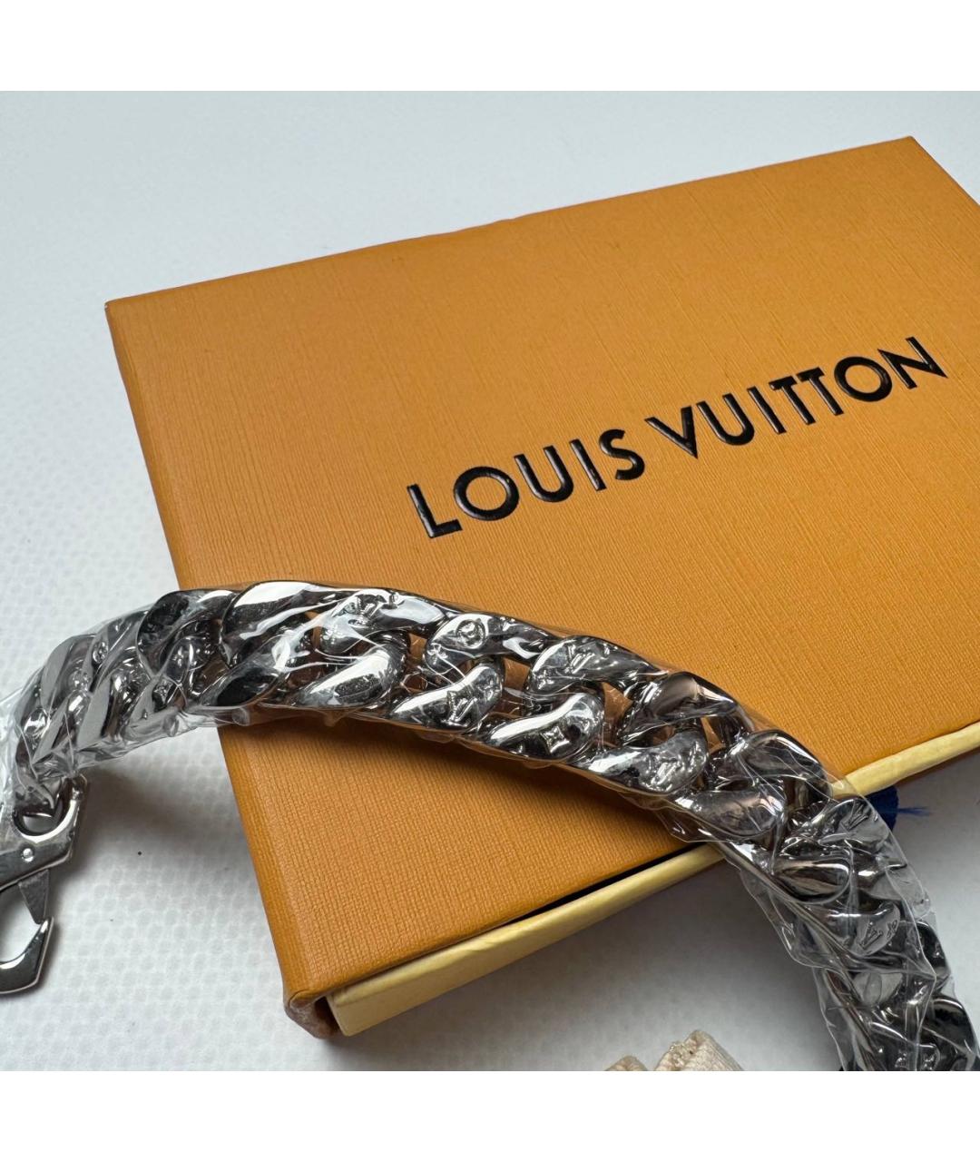 LOUIS VUITTON Серебряный металлический браслет, фото 4
