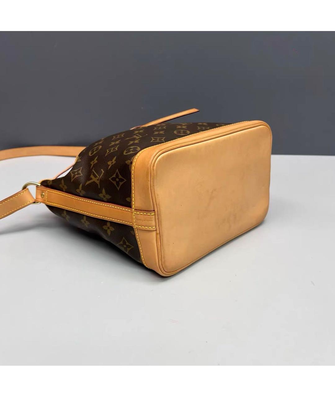 LOUIS VUITTON Коричневая кожаная сумка тоут, фото 3