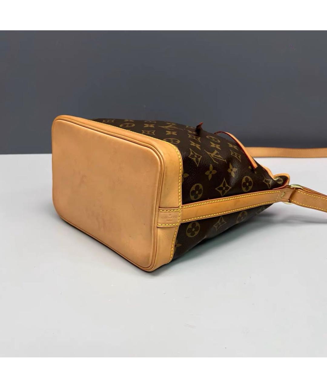 LOUIS VUITTON Коричневая кожаная сумка тоут, фото 5
