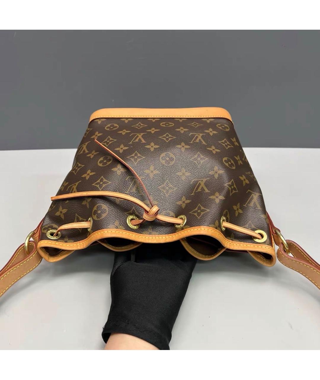 LOUIS VUITTON Коричневая кожаная сумка тоут, фото 6