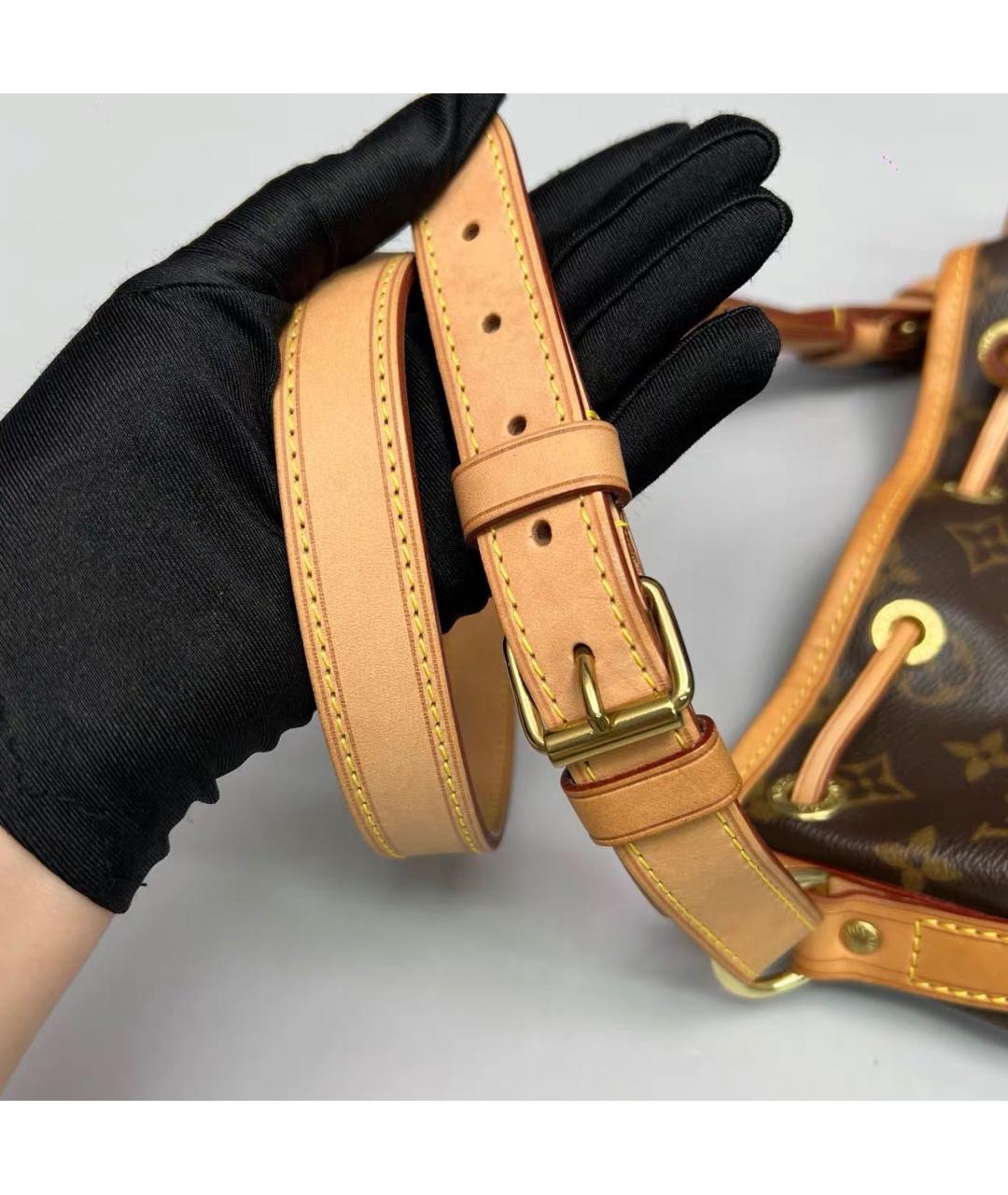 LOUIS VUITTON Коричневая кожаная сумка тоут, фото 8