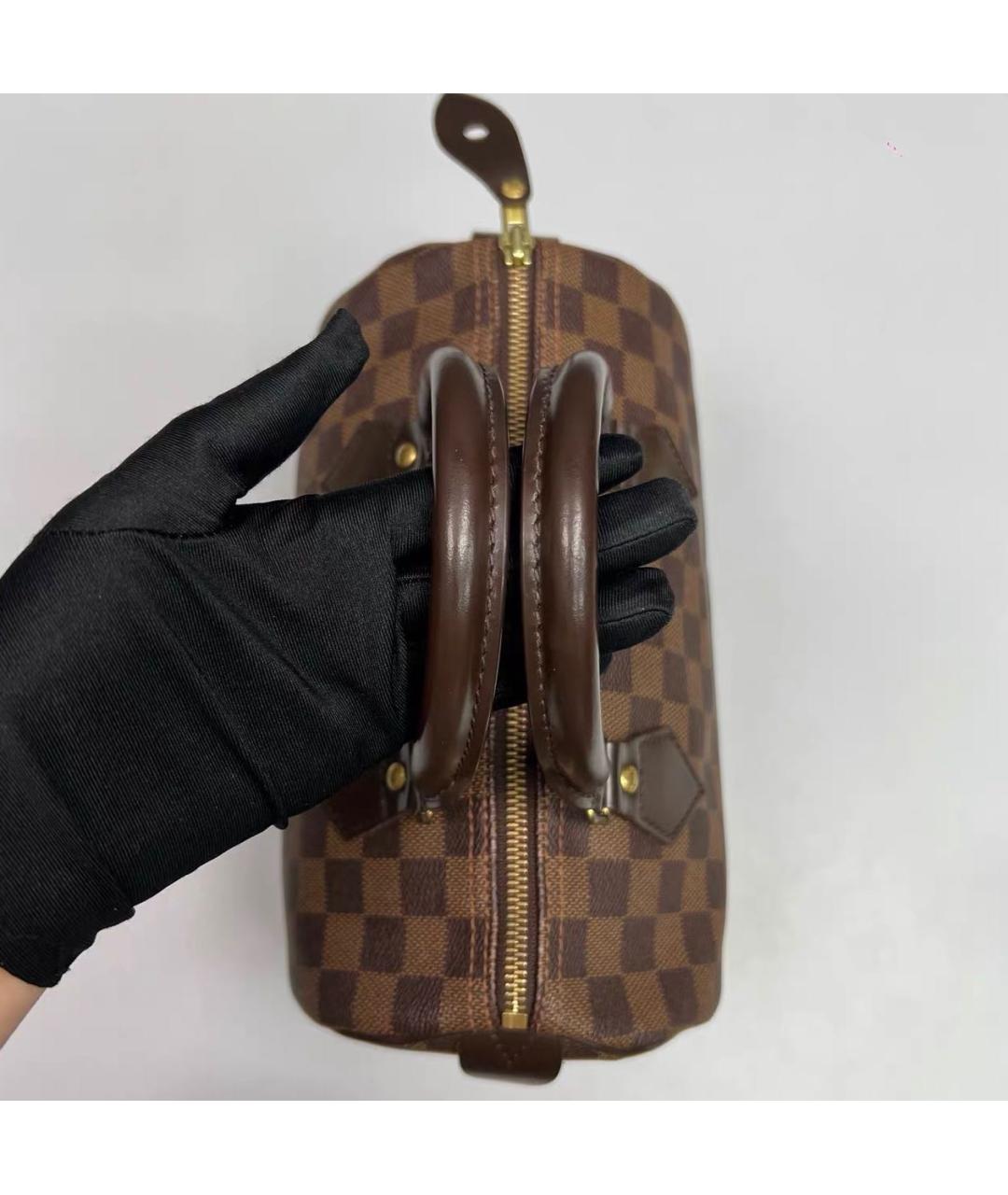 LOUIS VUITTON Коричневая сумка с короткими ручками из канвы, фото 7