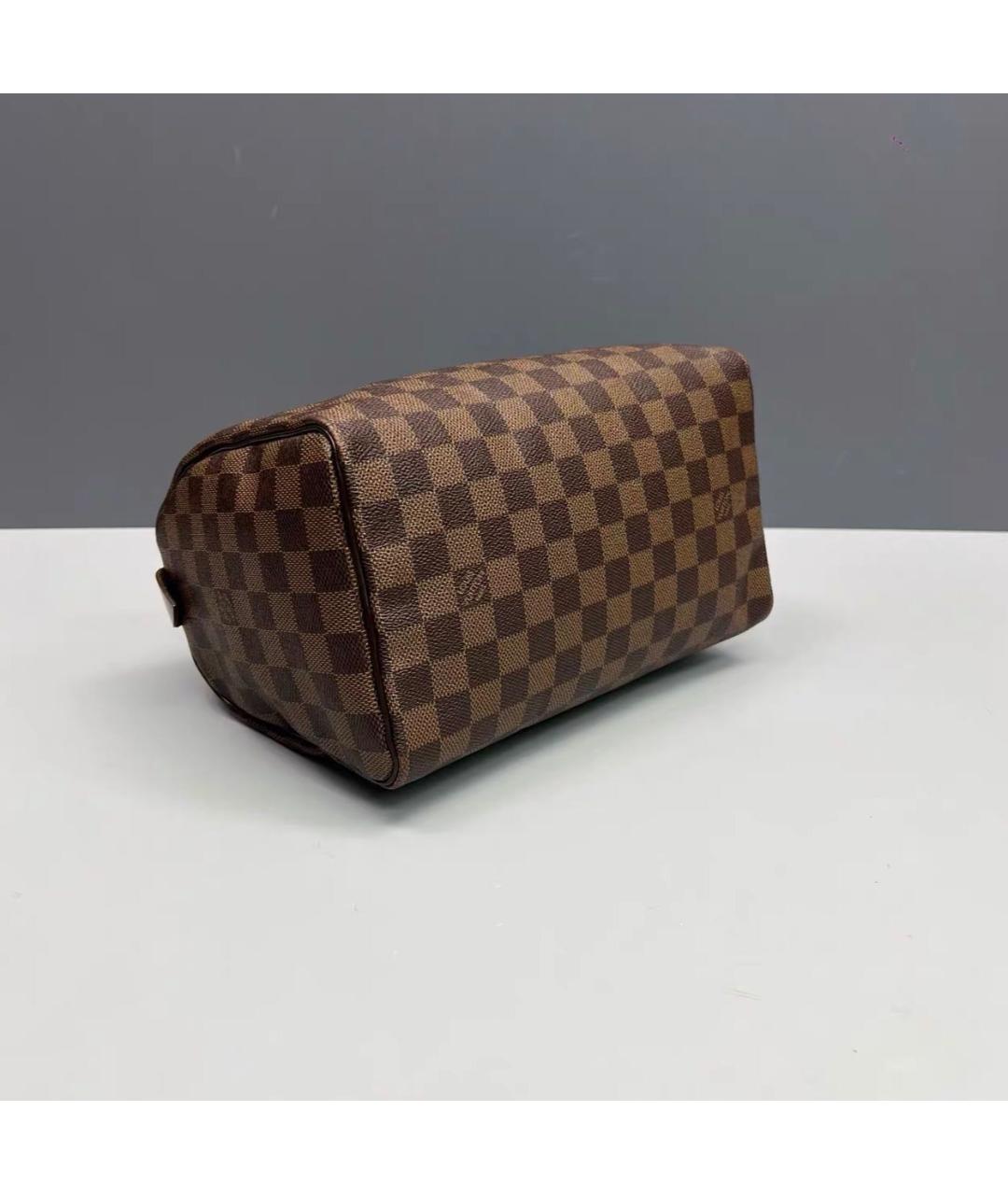 LOUIS VUITTON Коричневая сумка с короткими ручками из канвы, фото 3