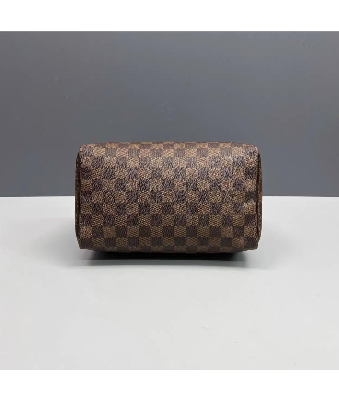 LOUIS VUITTON Коричневая сумка с короткими ручками из канвы, фото 5