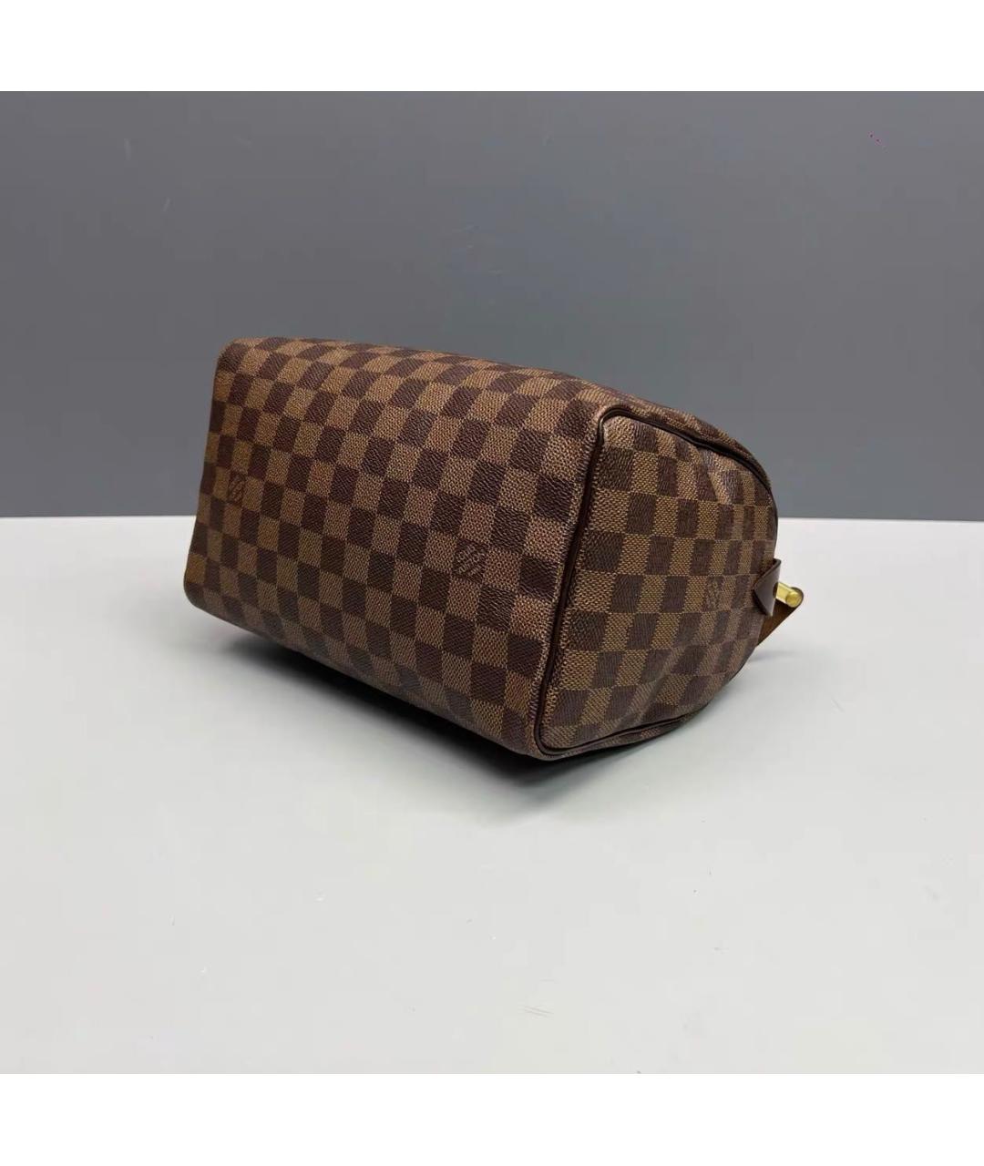 LOUIS VUITTON Коричневая сумка с короткими ручками из канвы, фото 4