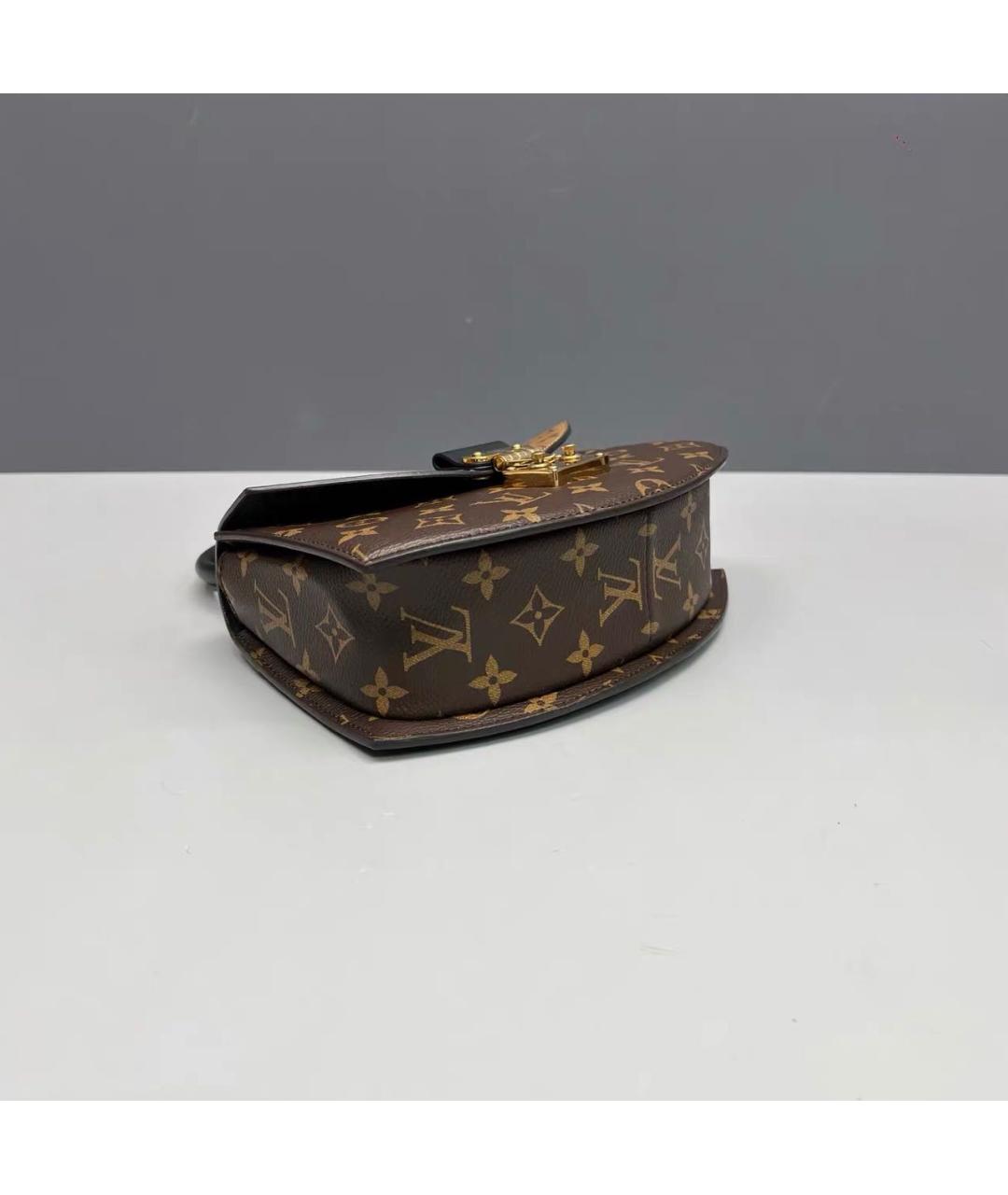 LOUIS VUITTON Коричневая сумка с короткими ручками из канвы, фото 3