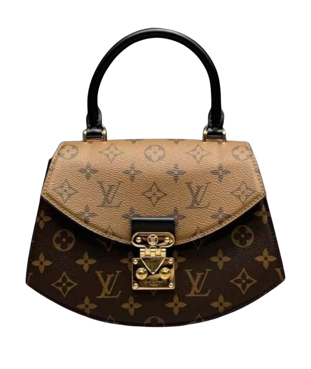 LOUIS VUITTON Коричневая сумка с короткими ручками из канвы, фото 1