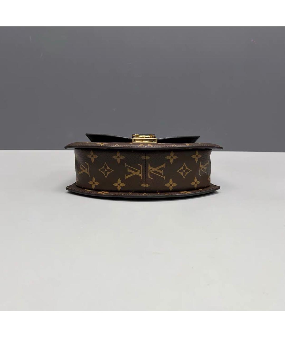 LOUIS VUITTON Коричневая сумка с короткими ручками из канвы, фото 5