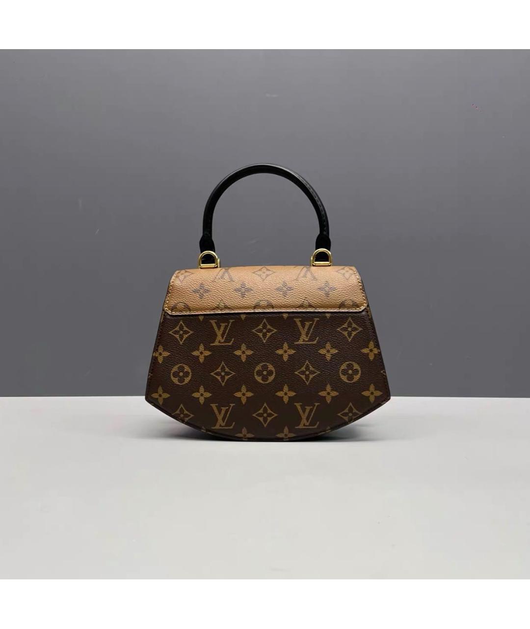 LOUIS VUITTON Коричневая сумка с короткими ручками из канвы, фото 2