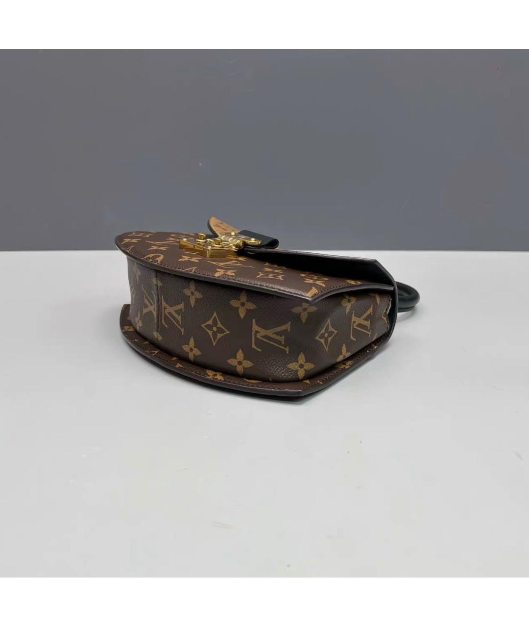 LOUIS VUITTON Коричневая сумка с короткими ручками из канвы, фото 4