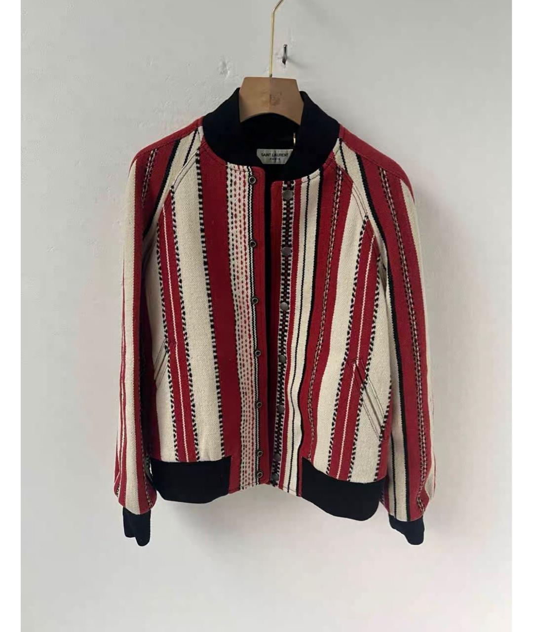 SAINT LAURENT Красная велюровая куртка, фото 6