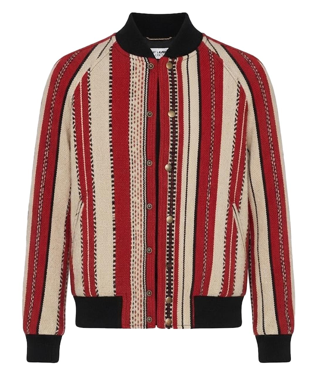 SAINT LAURENT Красная велюровая куртка, фото 1