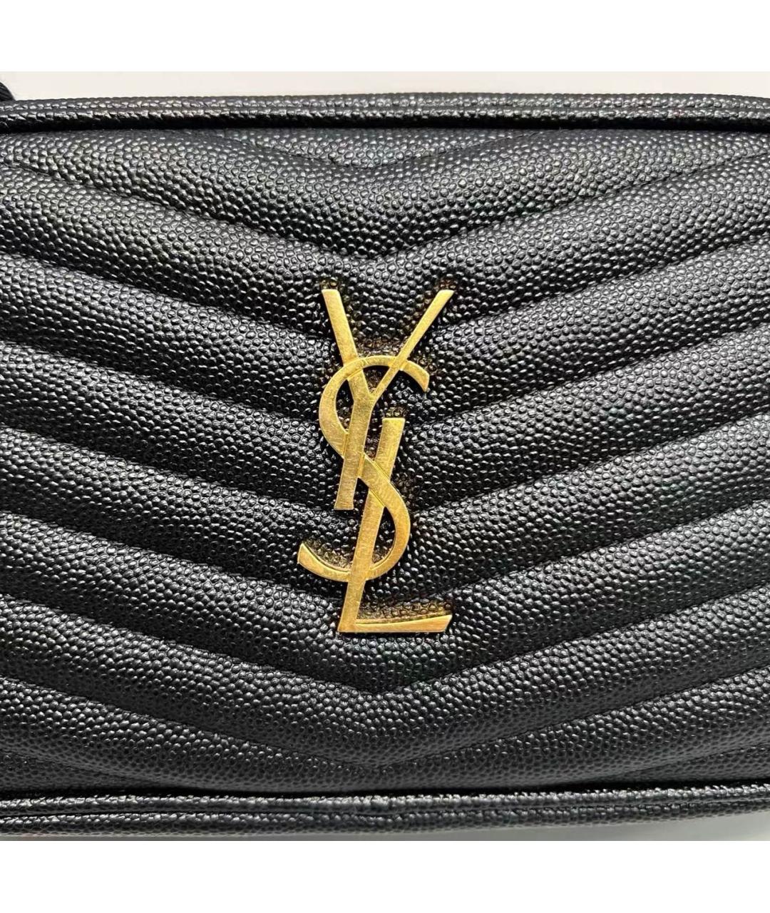 SAINT LAURENT Черная кожаная сумка через плечо, фото 7