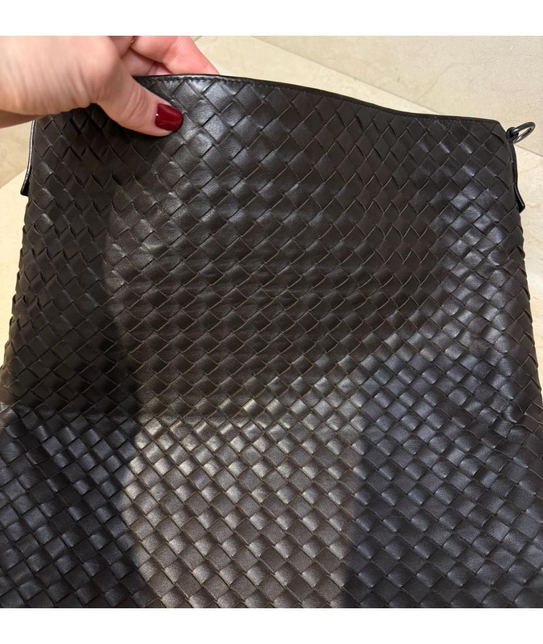 BOTTEGA VENETA Коричневая кожаная сумка на плечо, фото 6