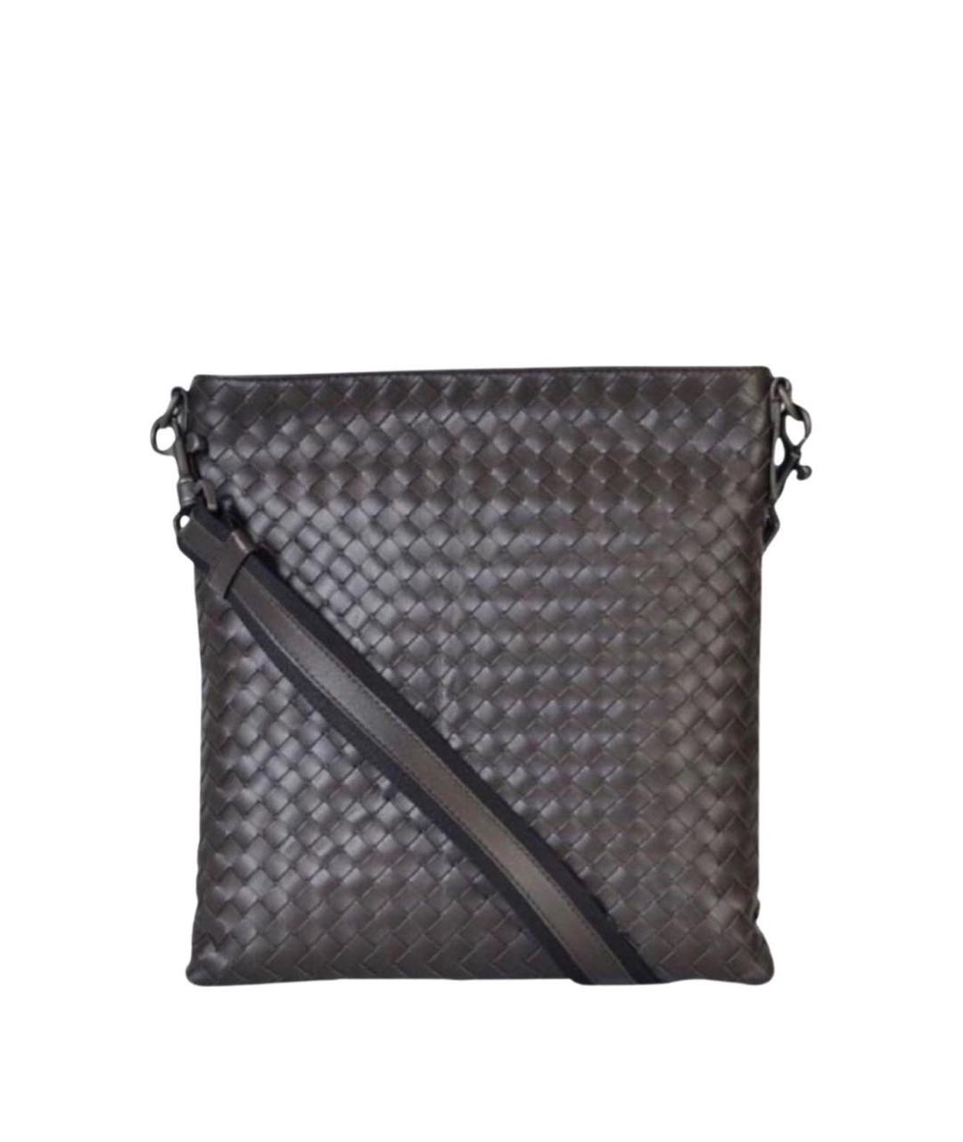 BOTTEGA VENETA Коричневая кожаная сумка на плечо, фото 9
