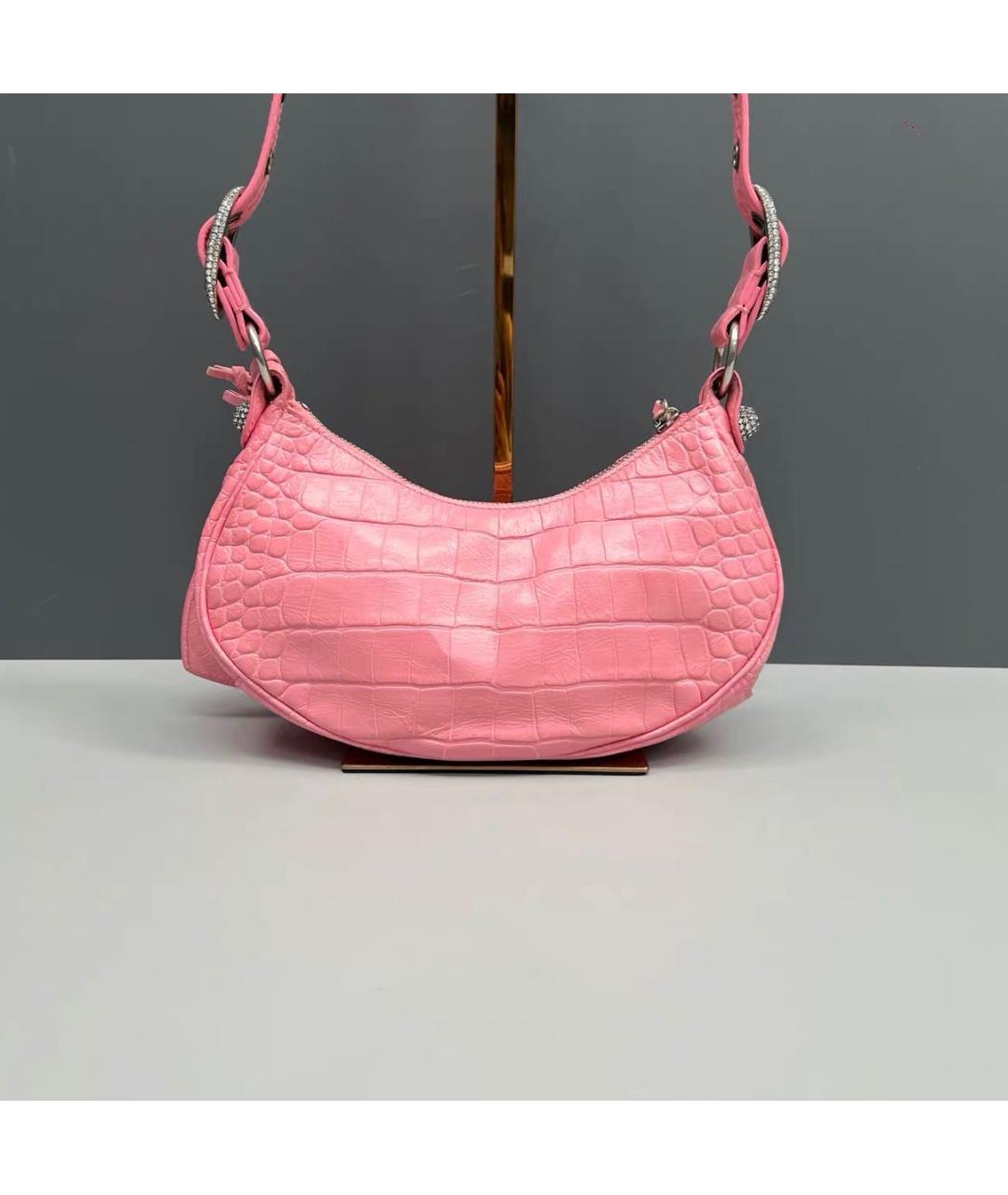 BALENCIAGA Розовая кожаная сумка через плечо, фото 2