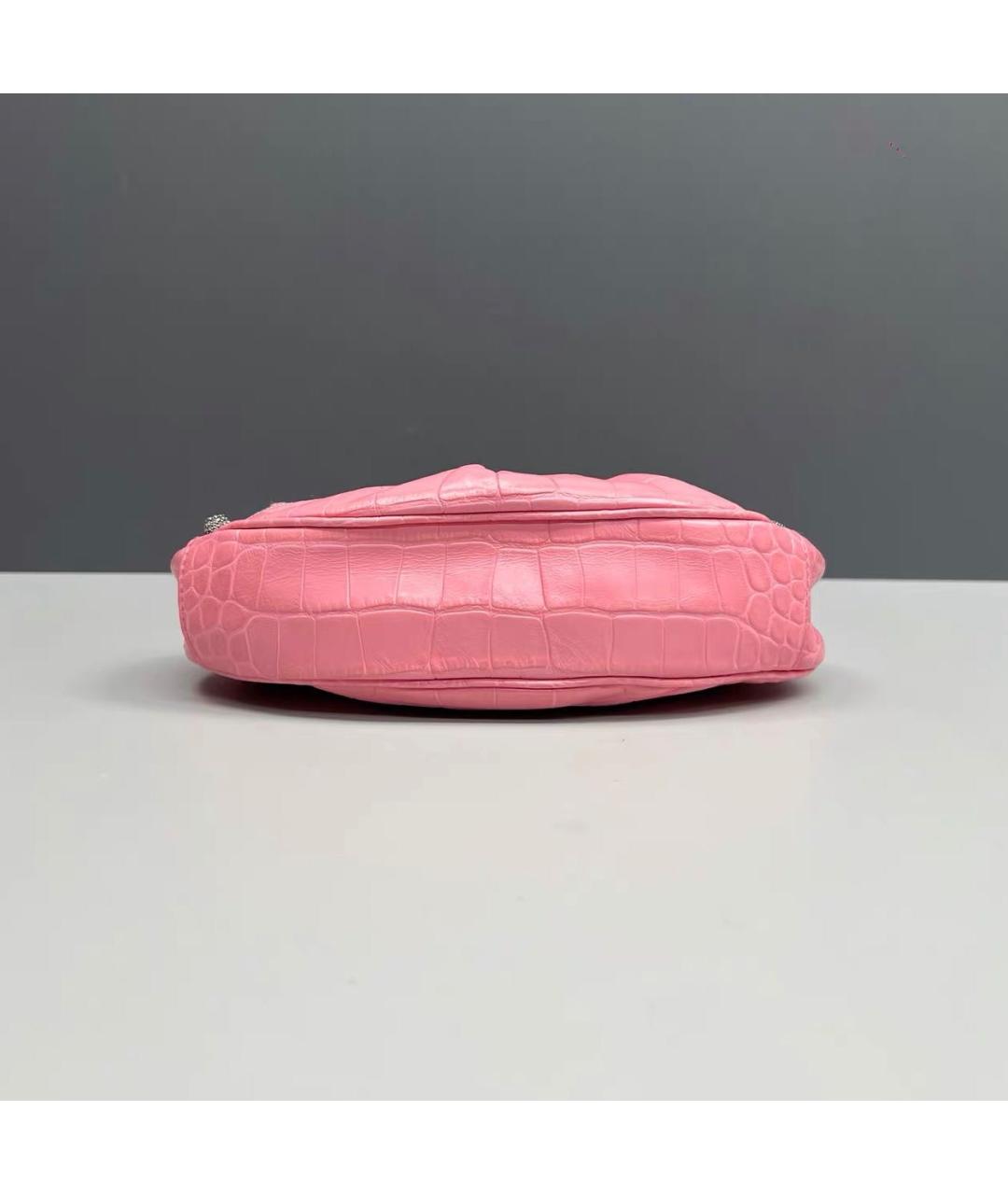 BALENCIAGA Розовая кожаная сумка через плечо, фото 4