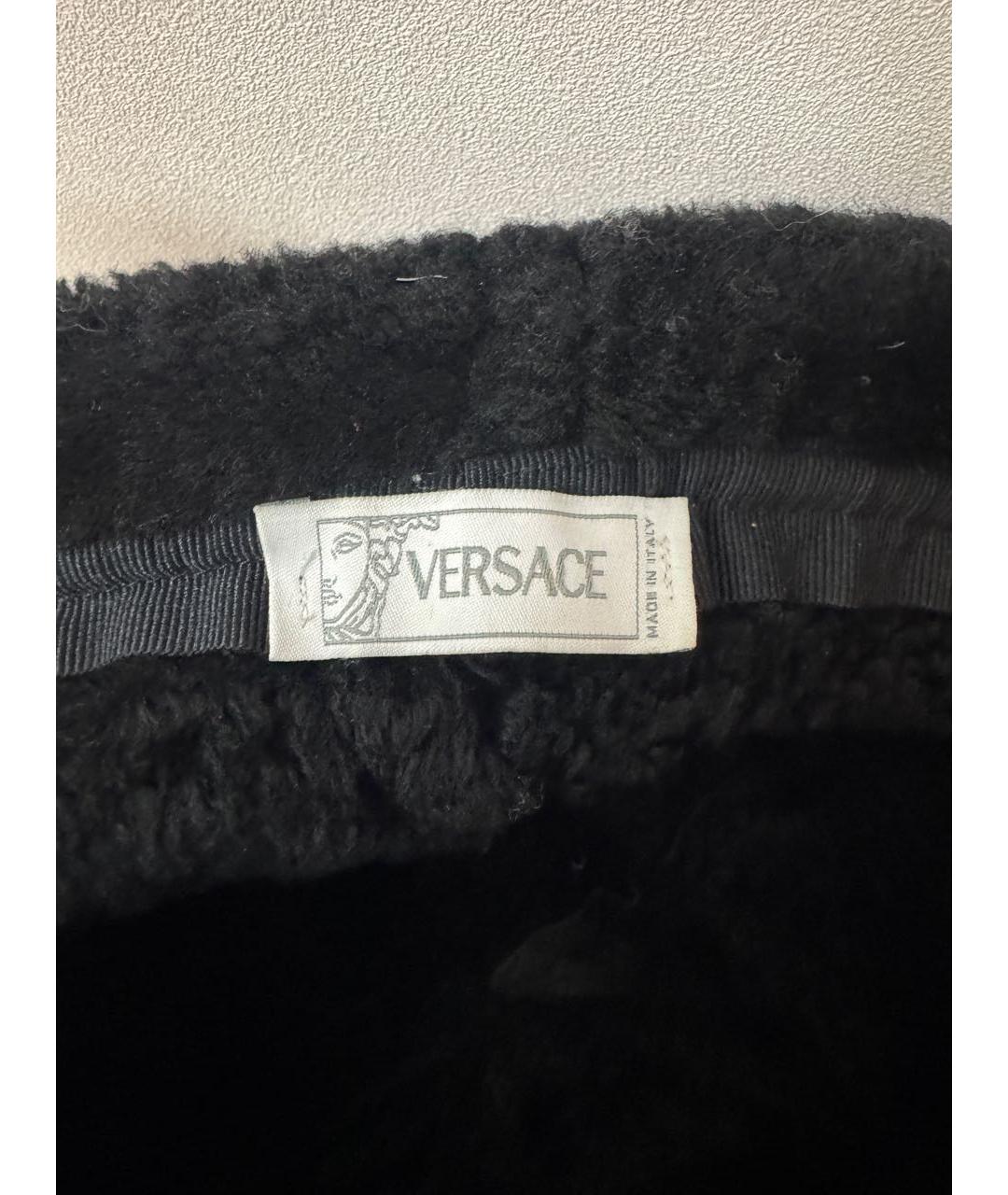 VERSACE Черная шапка, фото 4