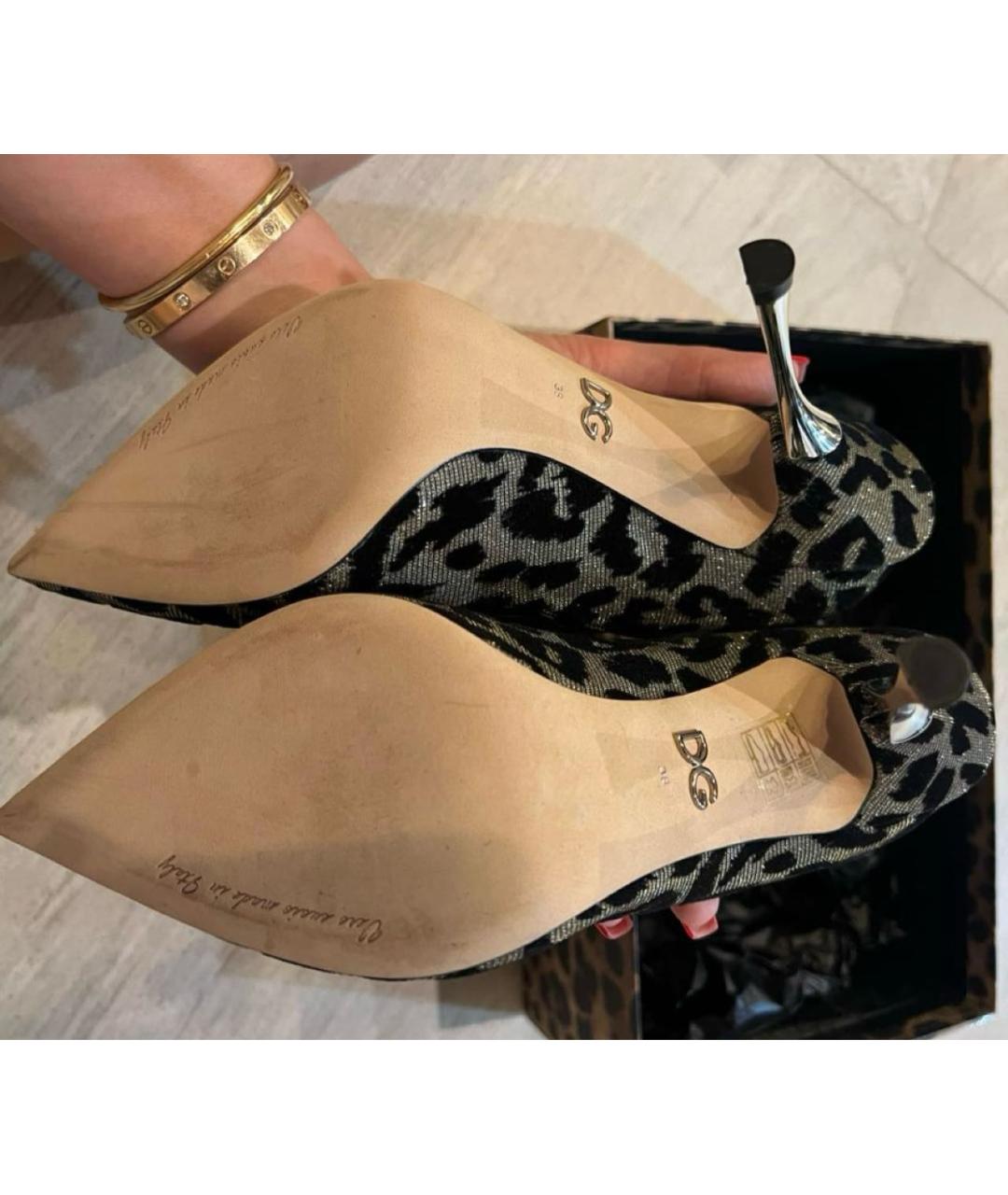 DOLCE&GABBANA Мульти текстильные туфли, фото 4