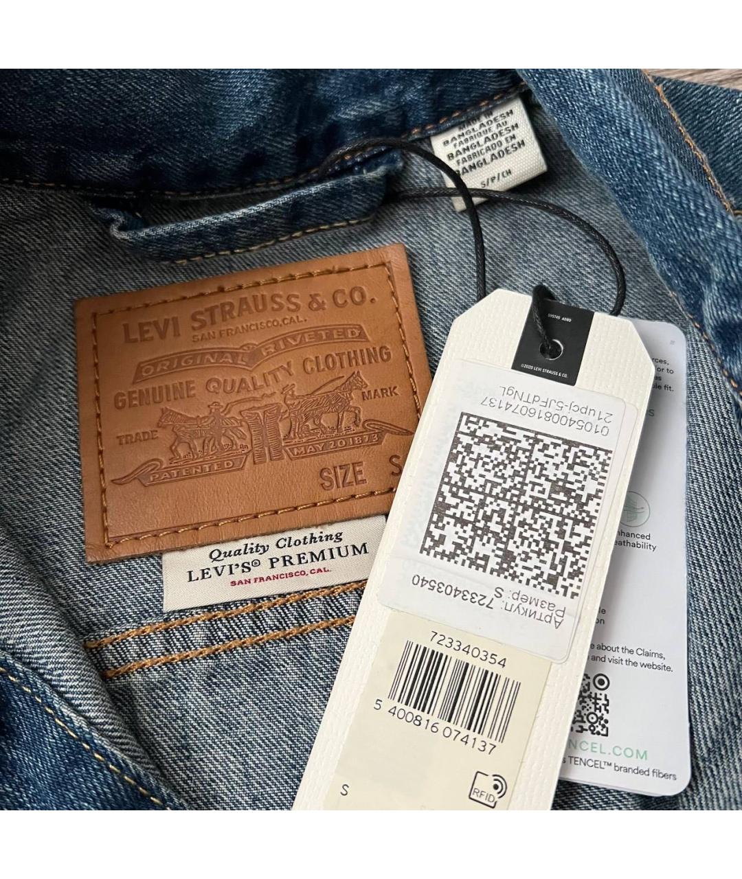 LEVI'S Синяя хлопковая куртка, фото 3