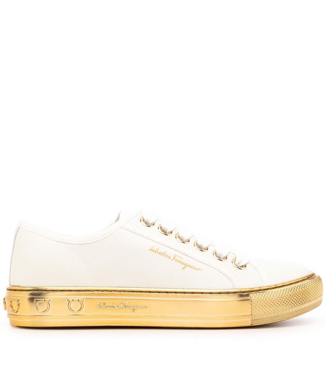FERRAGAMO Белые кеды, фото 4