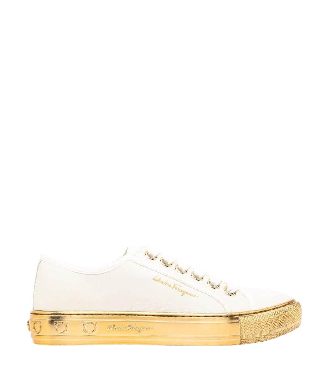 FERRAGAMO Белые кеды, фото 1
