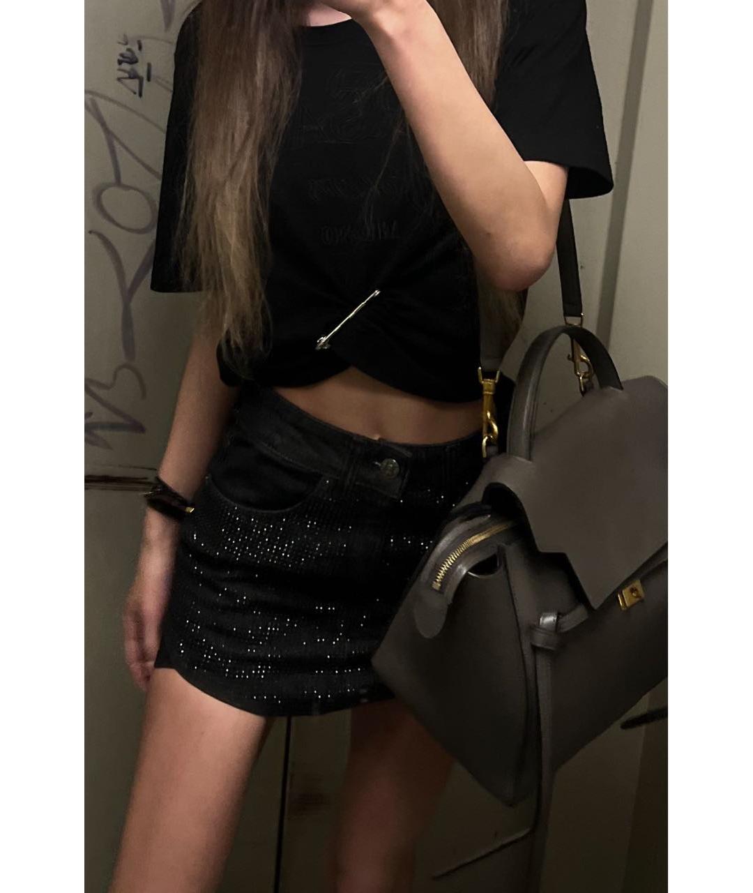 VERSACE Черная хлопковая футболка, фото 4