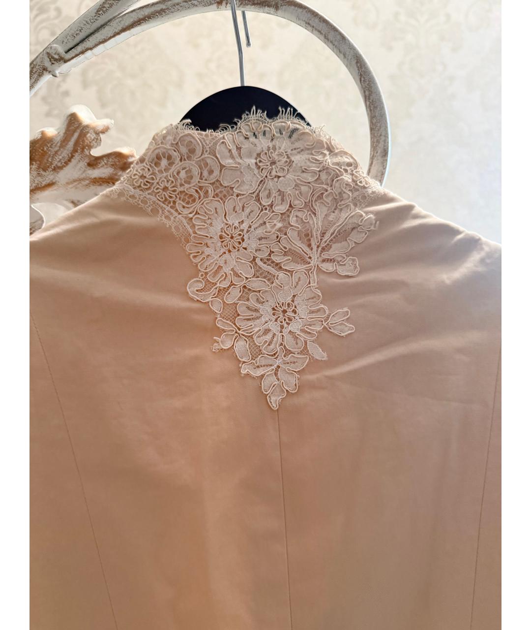 CHRISTIAN DIOR Бежевое хлопковое коктейльное платье, фото 2