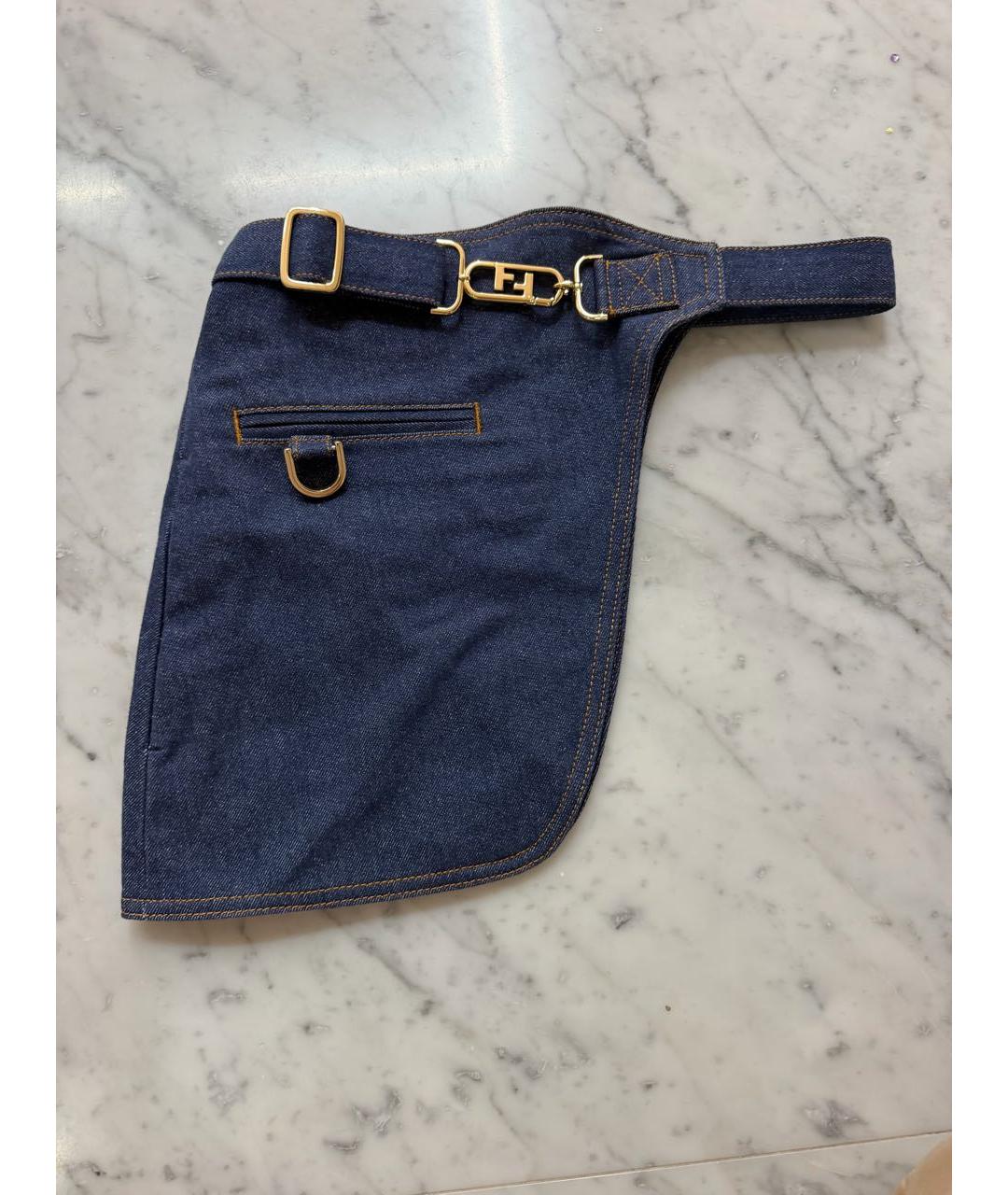 FENDI Синий ремень, фото 4