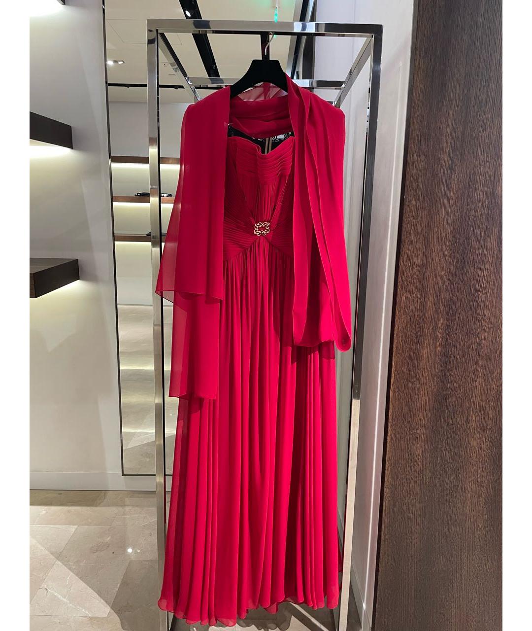 ELIE SAAB Красное шелковое вечернее платье, фото 5