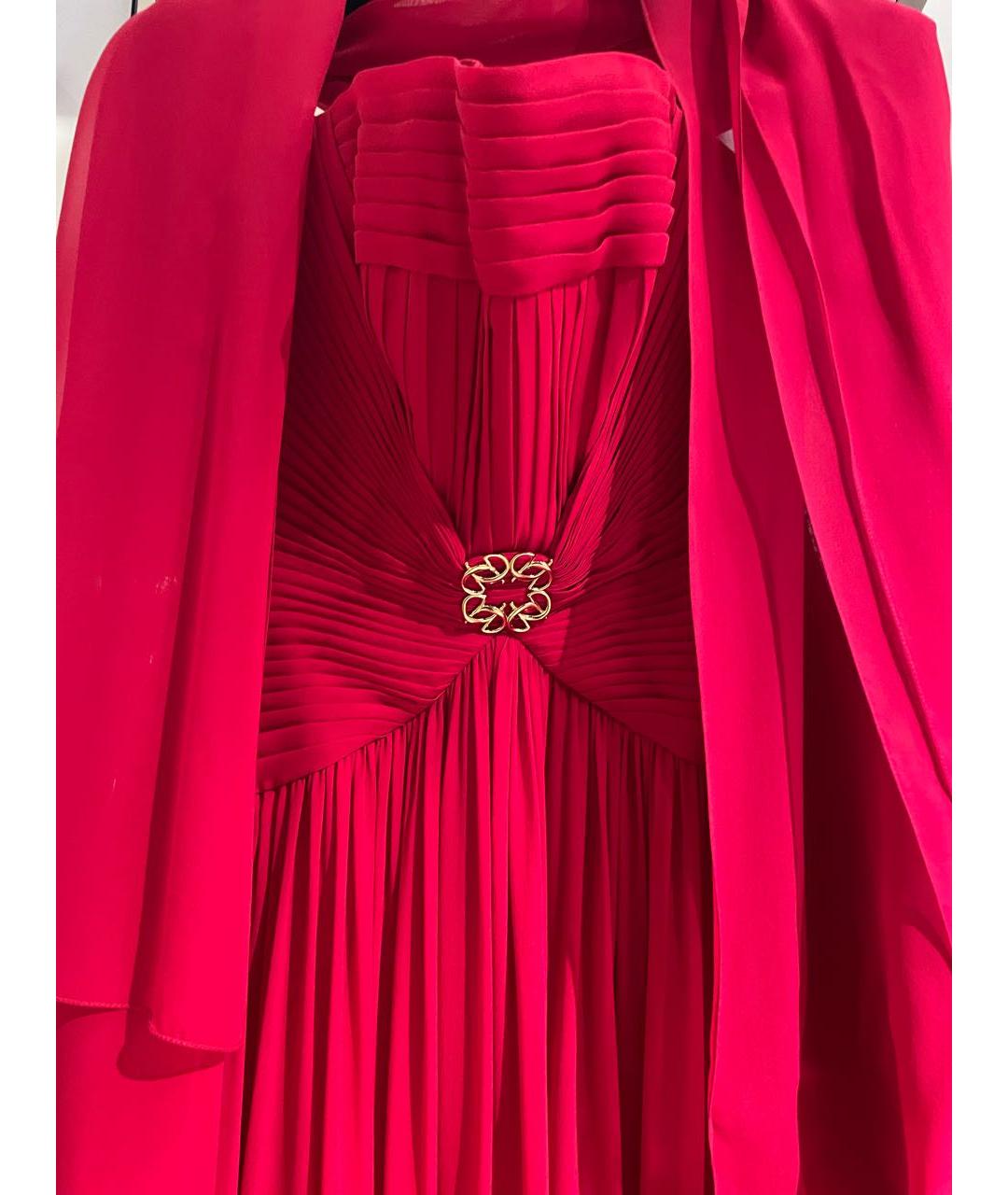 ELIE SAAB Красное шелковое вечернее платье, фото 3