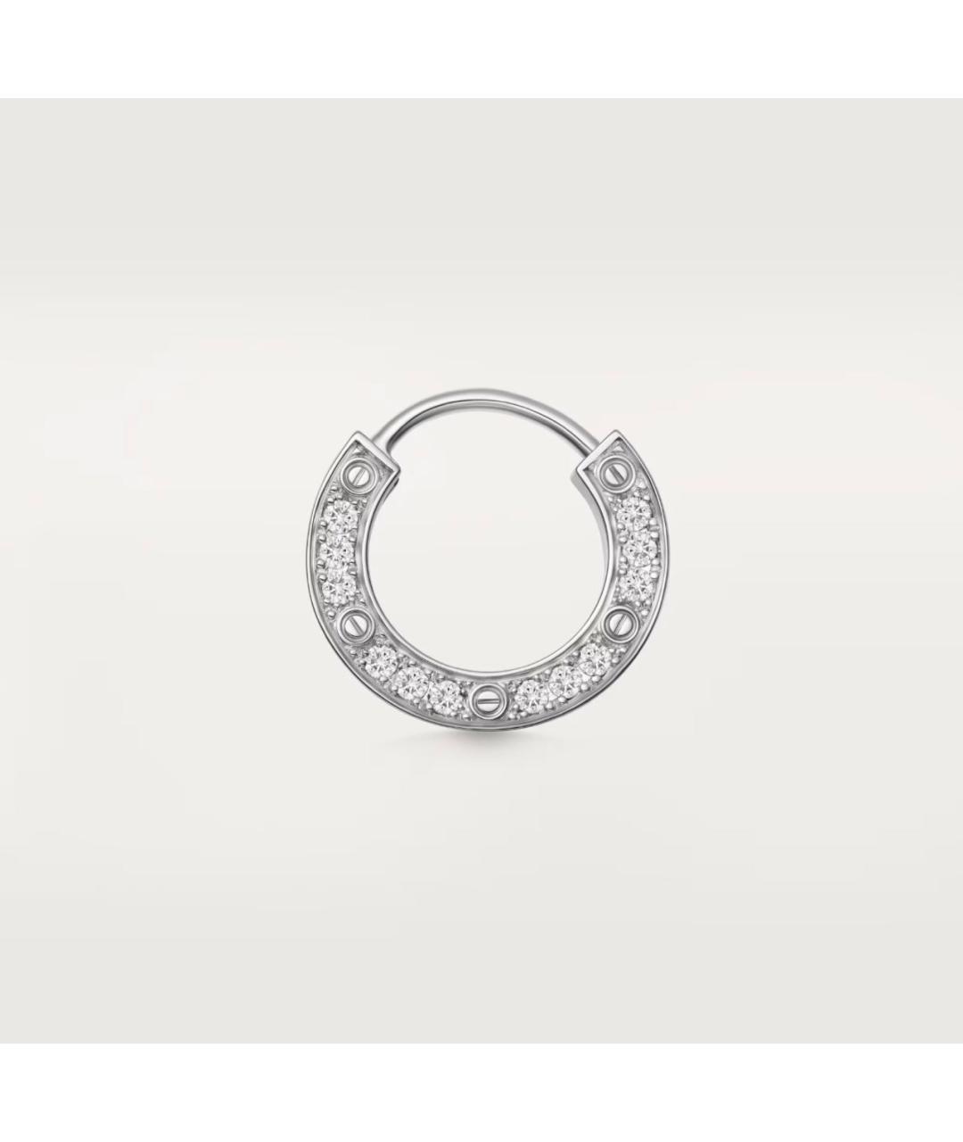 CARTIER Серебряные серьги из белого золота, фото 2