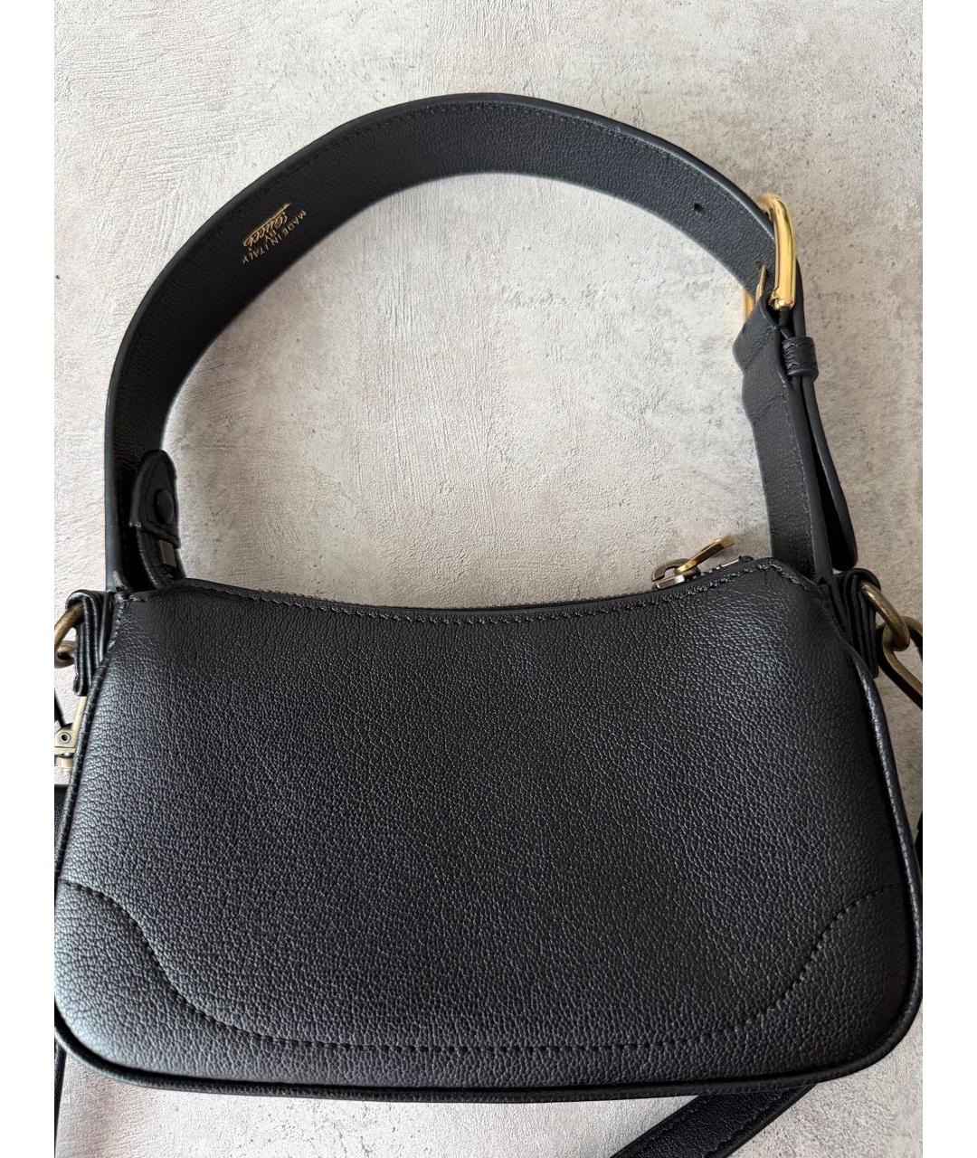 GUCCI Черная кожаная сумка с короткими ручками, фото 3