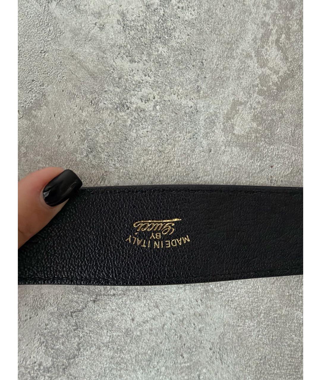 GUCCI Черная кожаная сумка с короткими ручками, фото 7