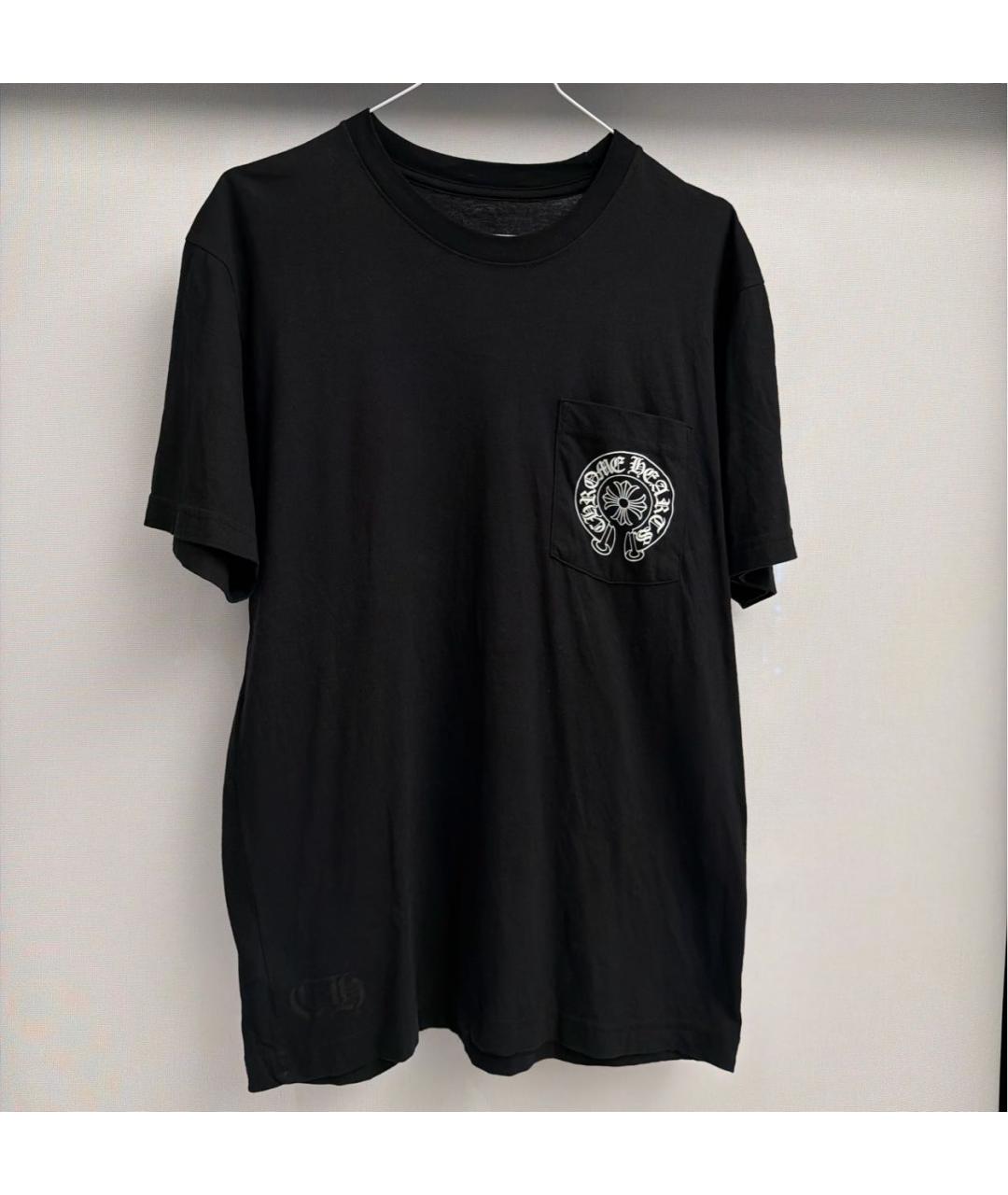 CHROME HEARTS Черная хлопковая футболка, фото 2