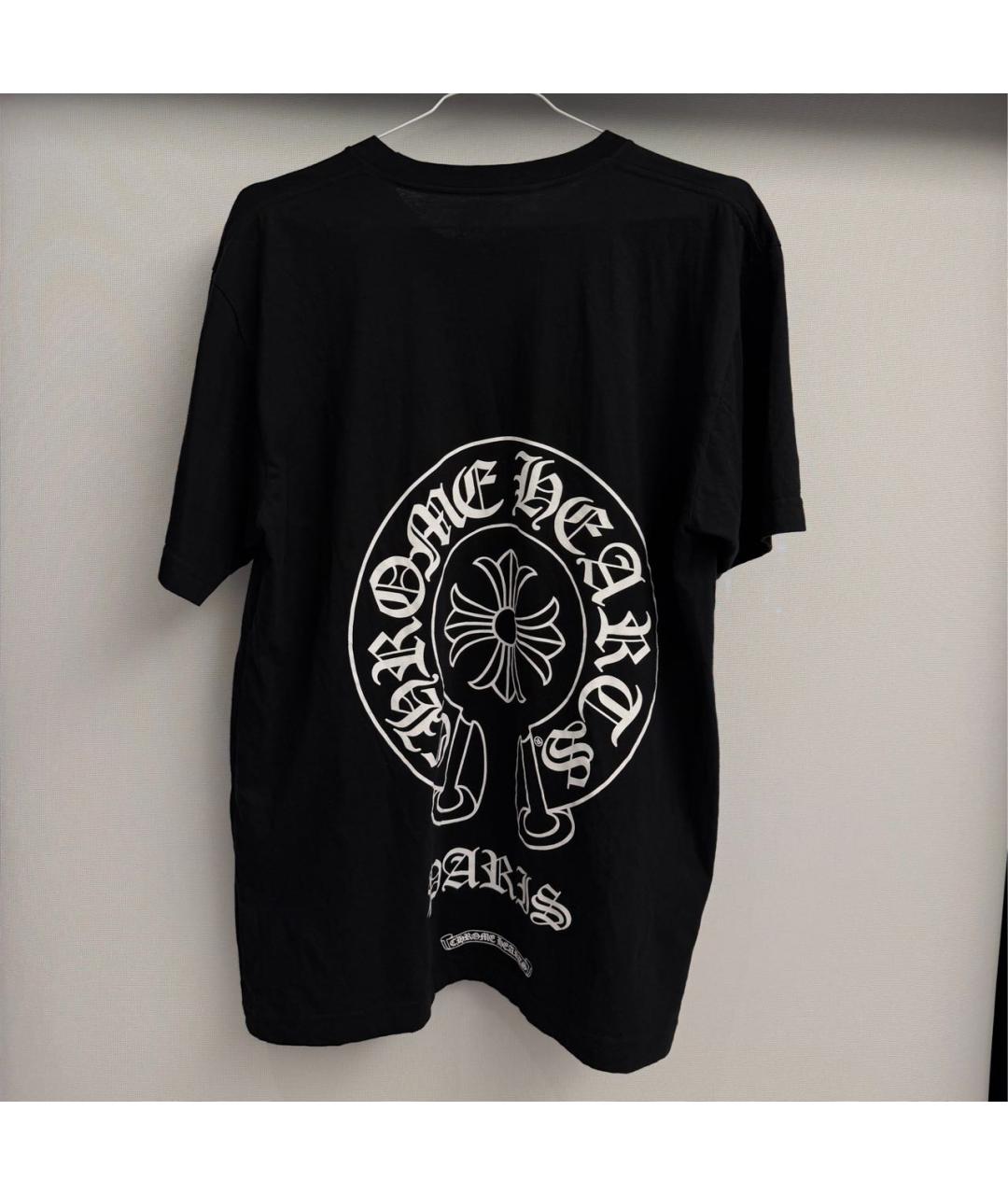 CHROME HEARTS Черная хлопковая футболка, фото 4